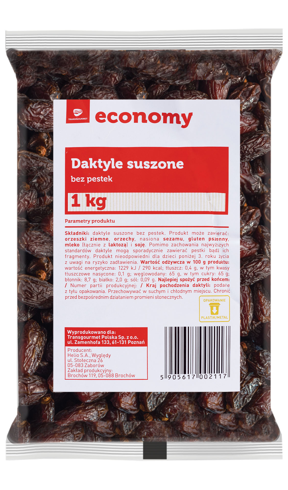 Tge Daktyle Suszone Bez Pestek 1Kg
