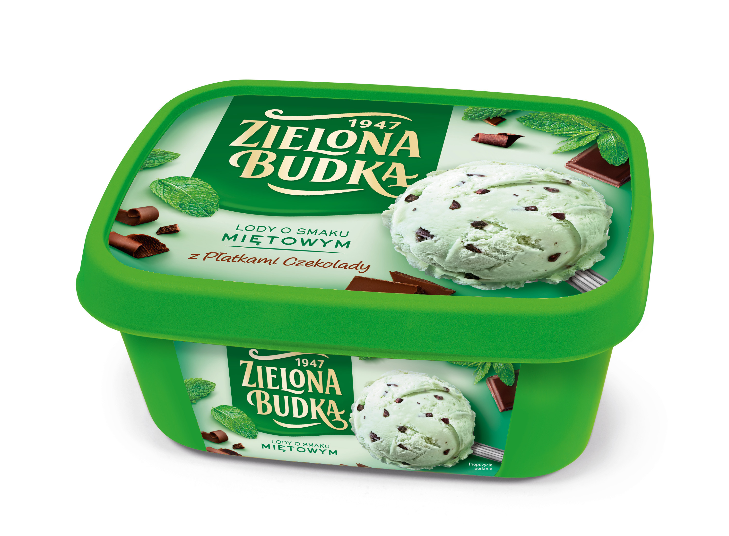 Zielona Budka Lody Smak Miętowy Z Płatkami Czekolady 1L