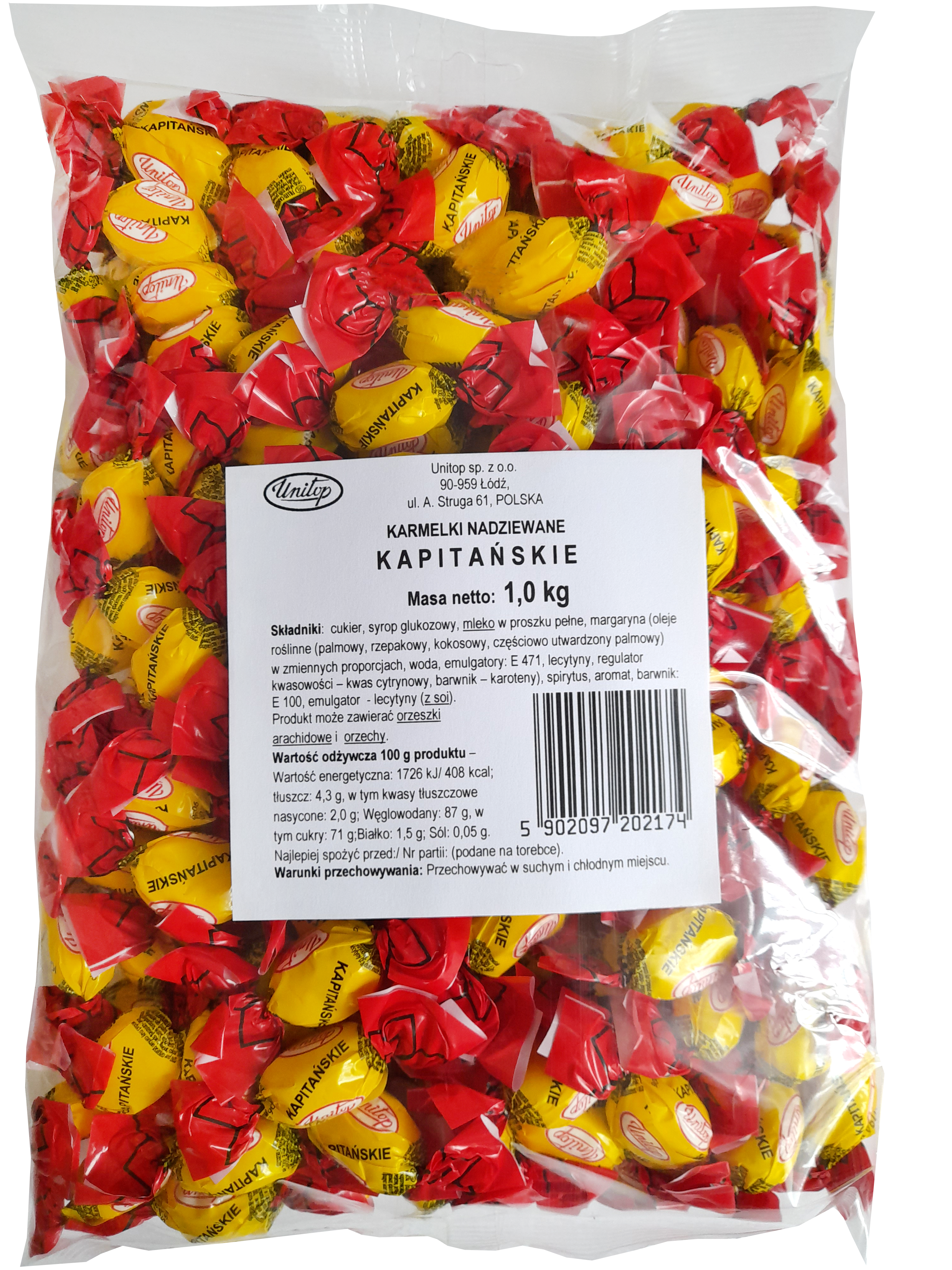 Unitop Kapitańskie Karmelki Nadziewane 1 Kg
