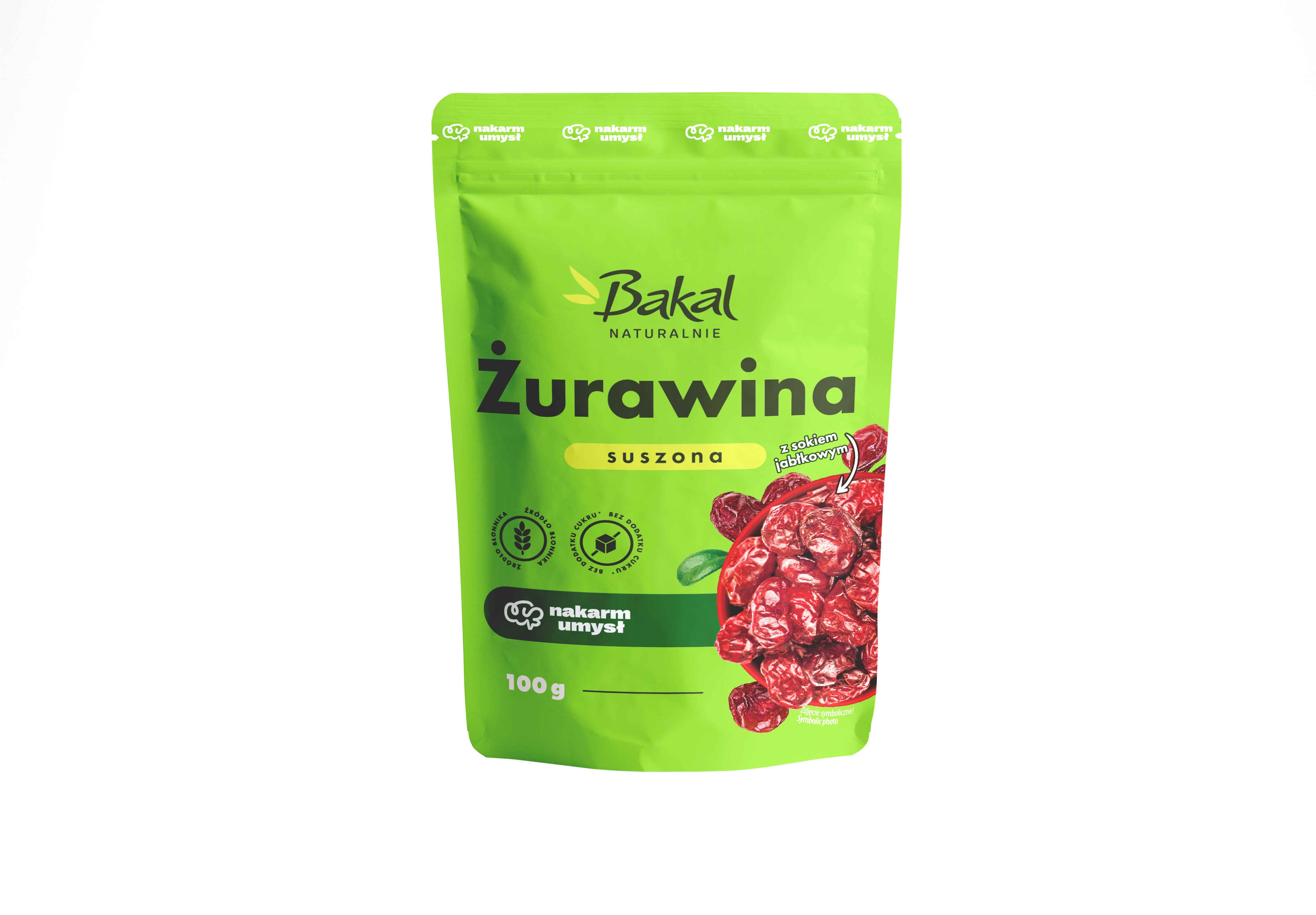 Bakal Żurawina Suszona Z Sokiem Jabłkowym Naturalnie 100G