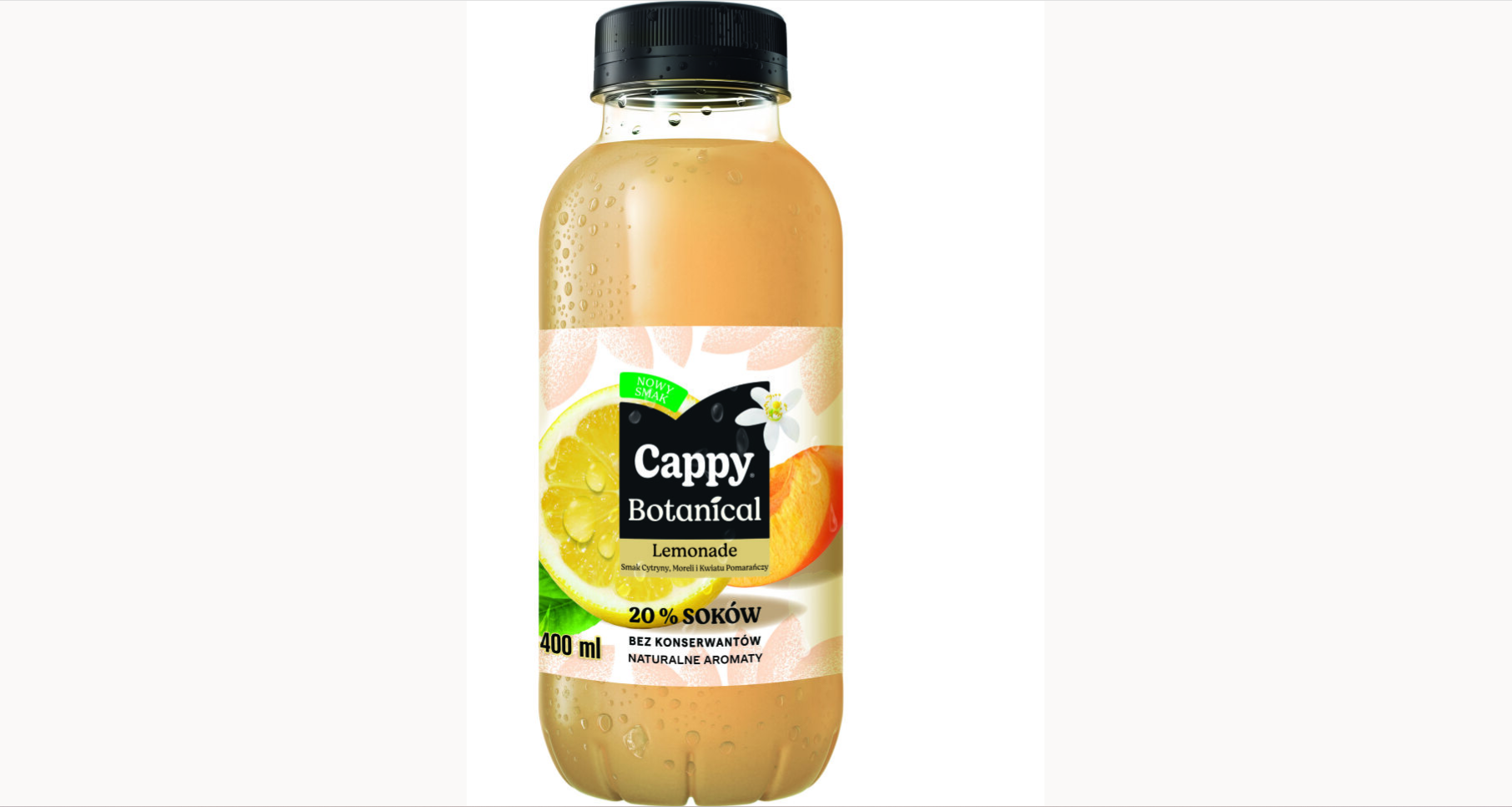 Cappy Lemonade Botanical Smak Cytryny, Moreli I Kwiatu Pomarańczy 400 Ml- Kaucja