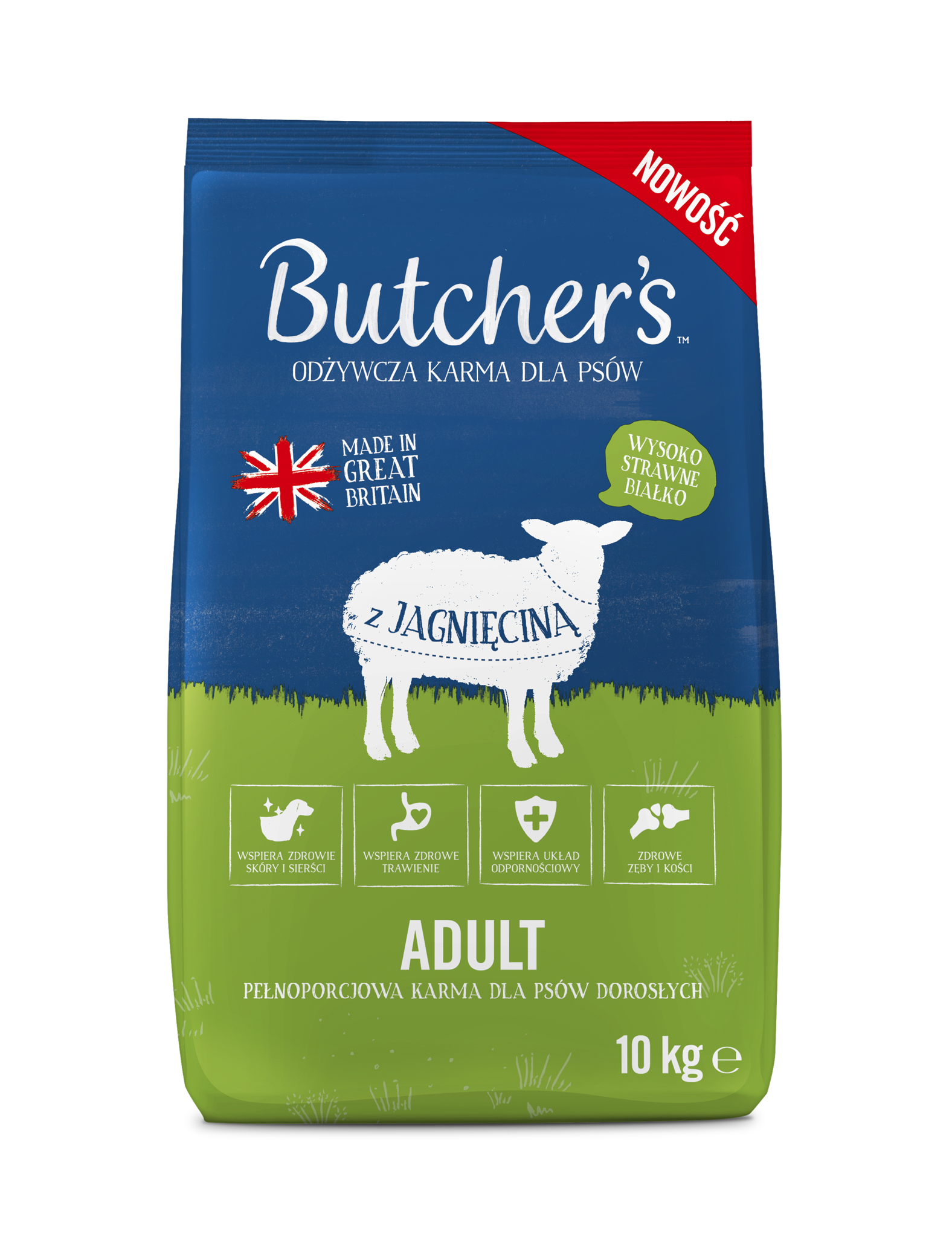 Butcher'S Adult, Sucha Karma Dla Psów Dorosłych, Z Jagnięciną 10Kg