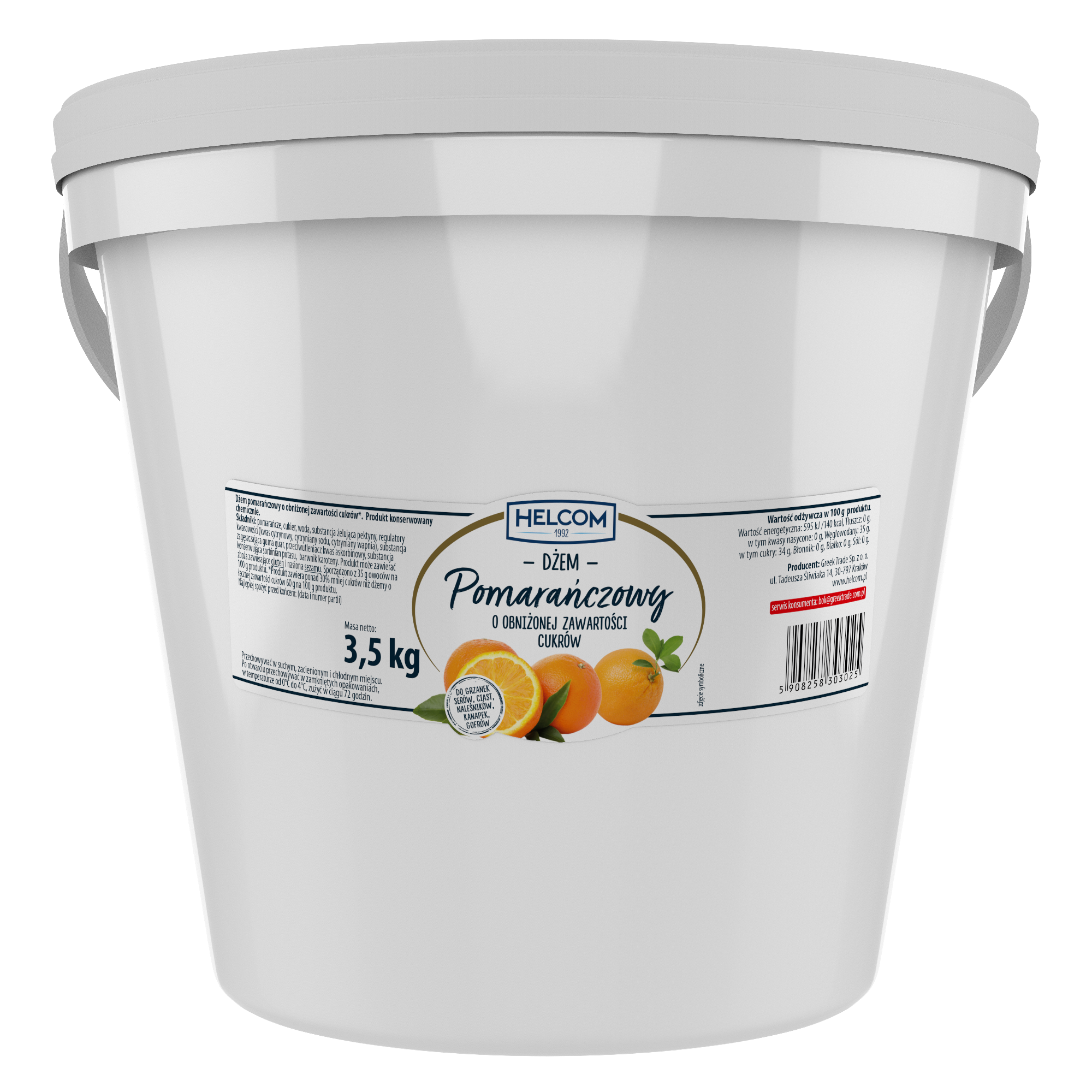 Dżem Pomarańczowy 3,5 Kg Helcom