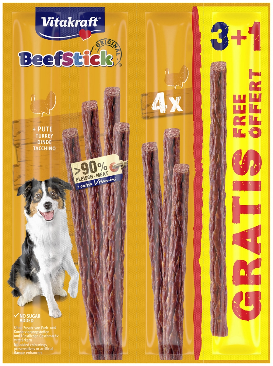 Vitakraft Beef Stick Indyk 3+1 Gratis