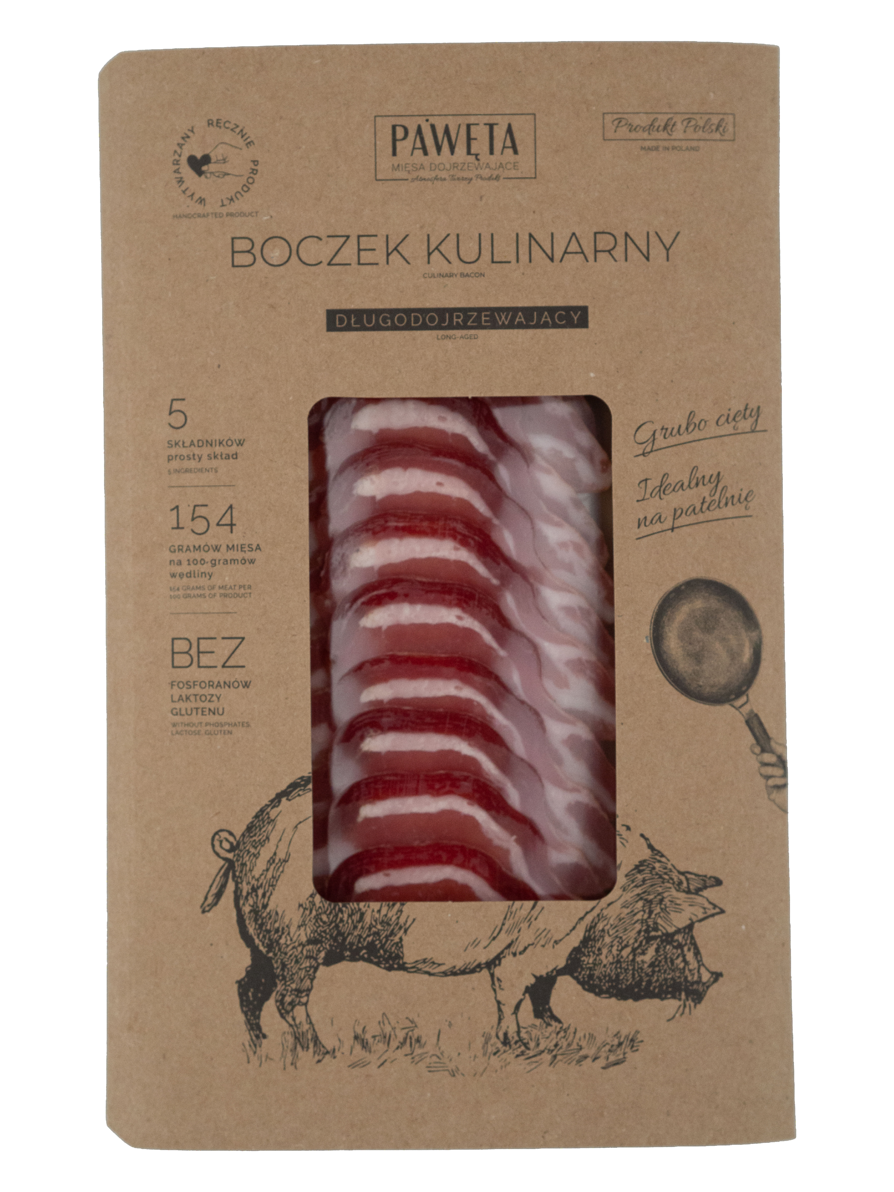 Pawęta Boczek Wieprzowy Dojrzewający Plastry 65 G