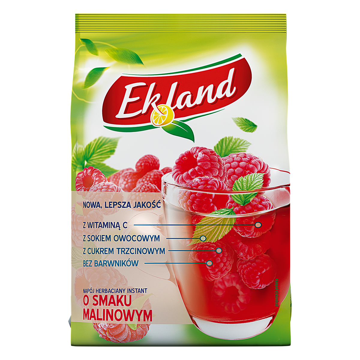 Ekland Napój Herbaciany Instant O Smaku Malinowym 300 G