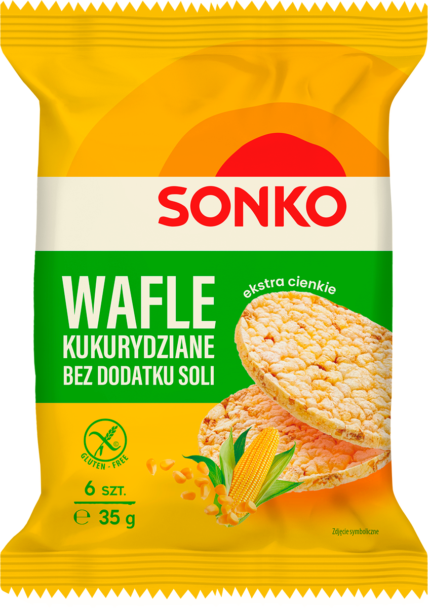 Sonko Wafle Kukurydziane Bez Dodatku Soli 35G