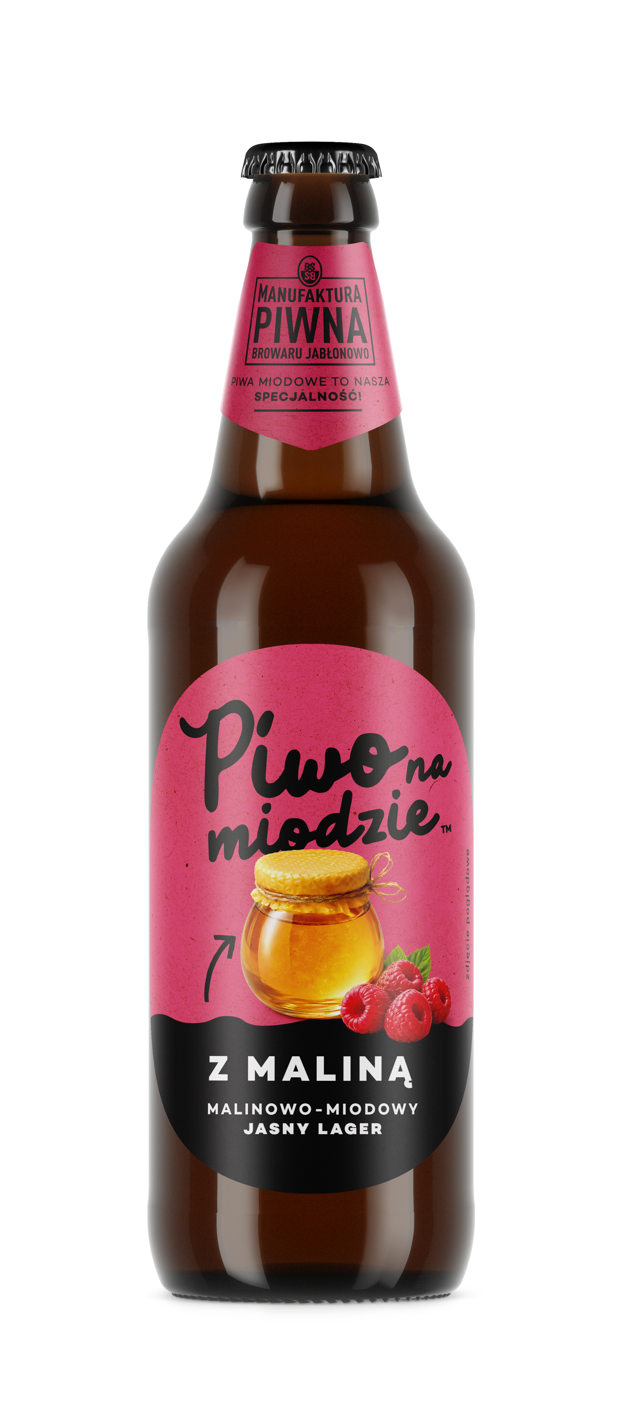 Manufaktura Piwna Piwo Miodowe Z Maliną Butelka Bezzwrotna 0,5 L