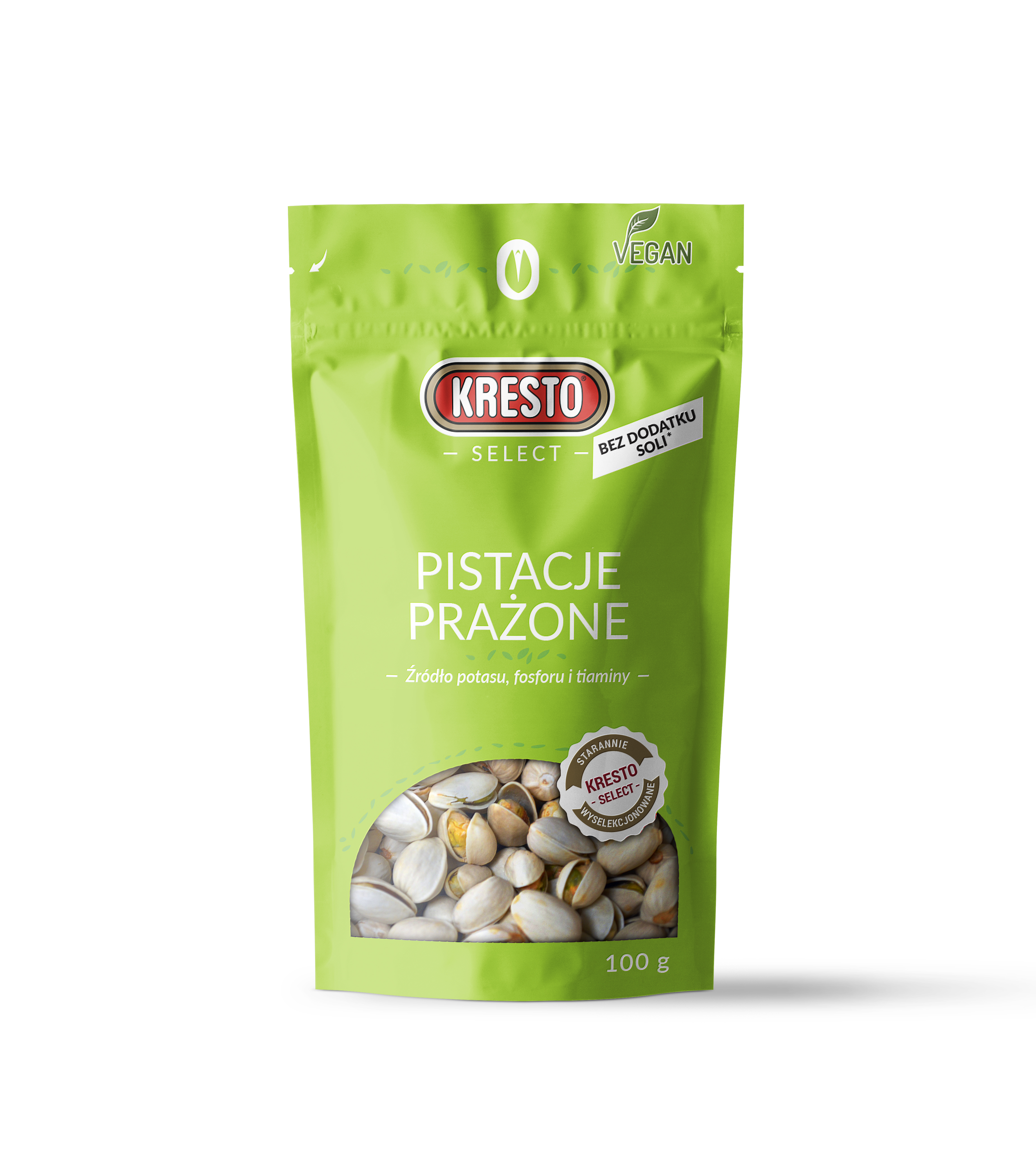 Kresto Select Pistacje Prażone Bez Dodatku Soli 100G