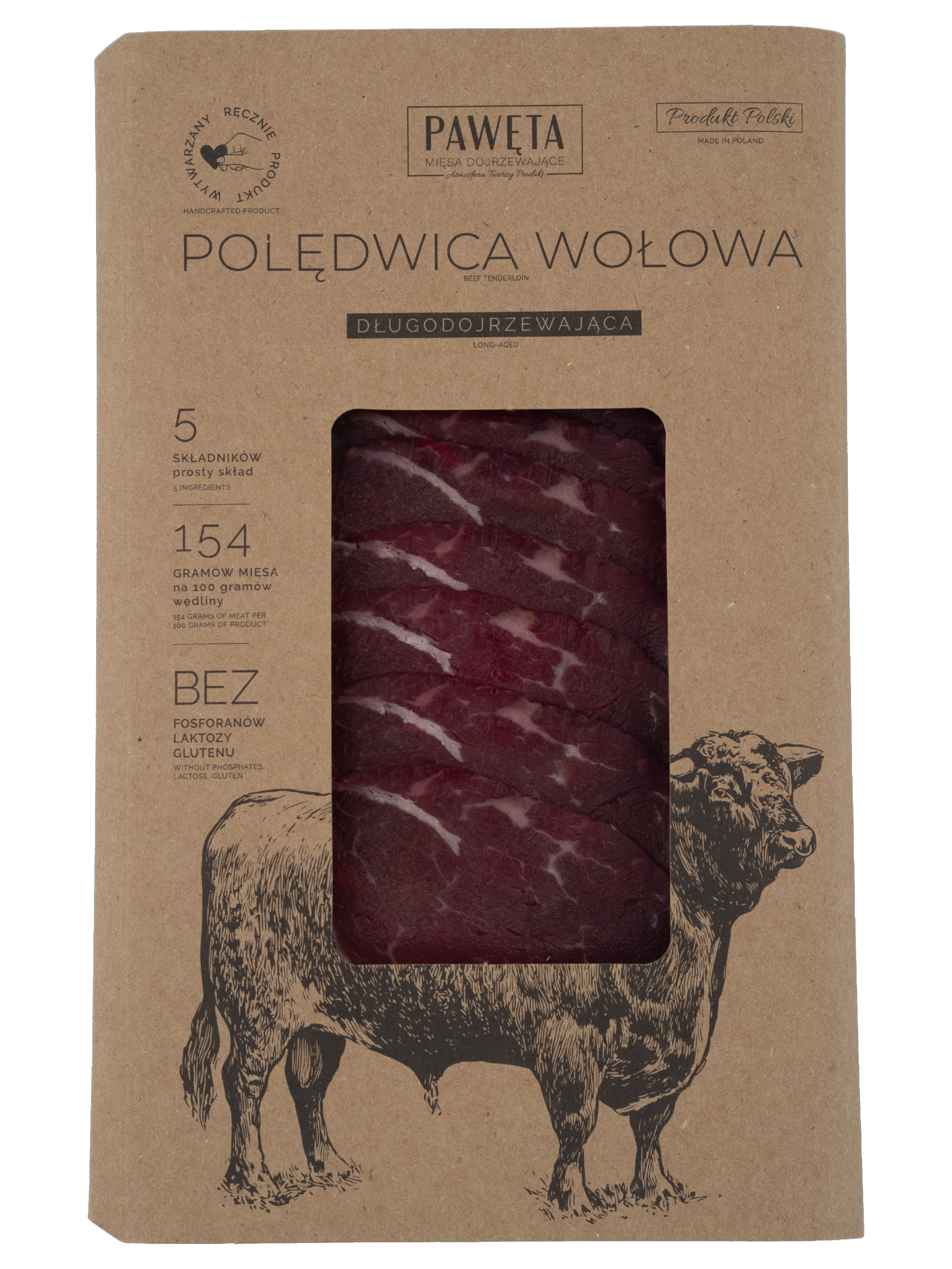 Pawęta Polędwica Wołowa Dojrzewająca Plastry 65 G