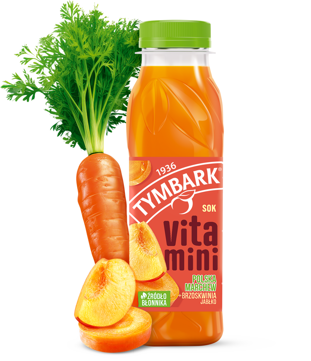 Tymbark Vitamini Sok Brzoskwinia Marchew Jabłko 300 Ml
