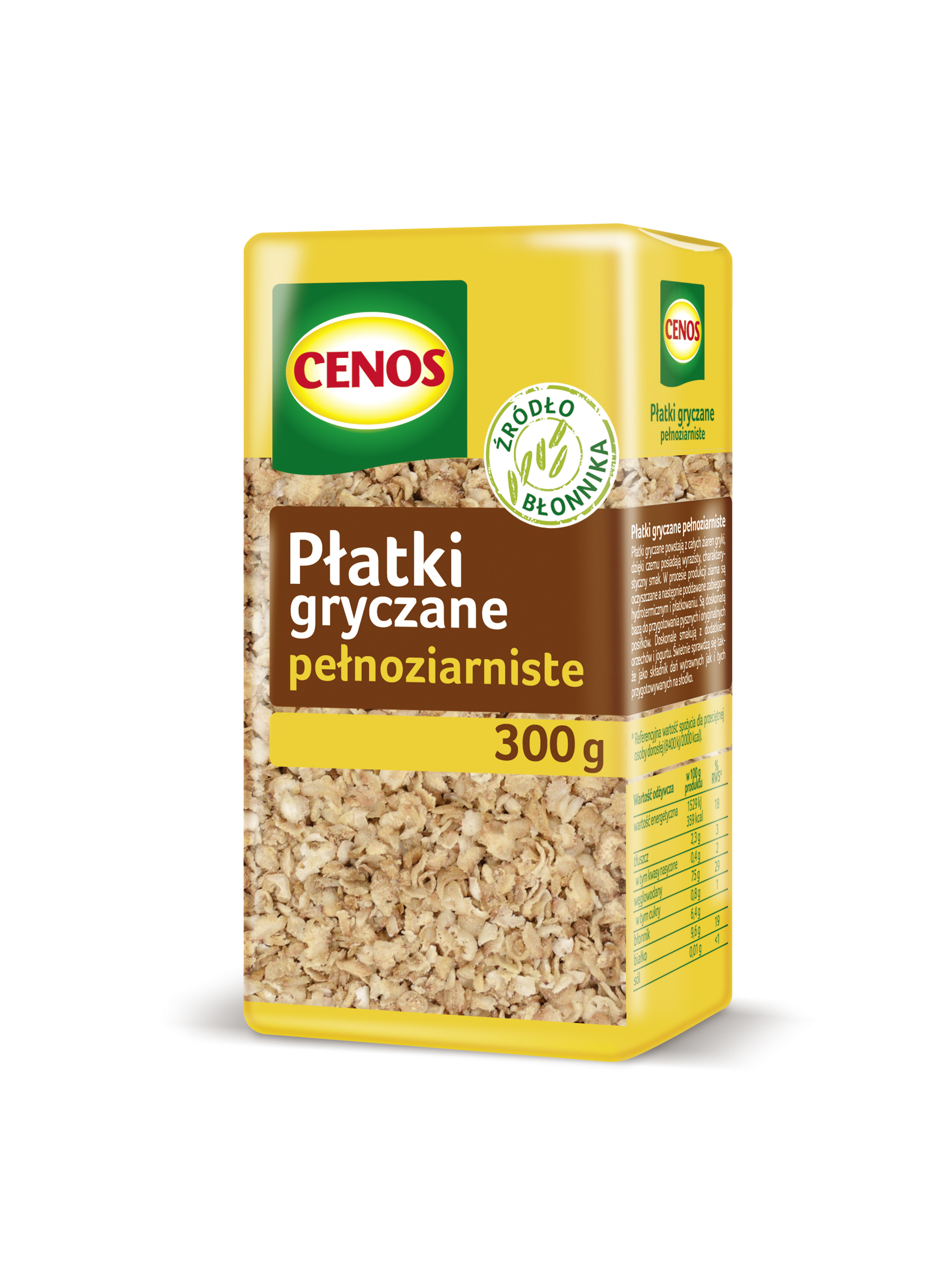 Cenos Płatki Gryczane Pełnoziarniste 300 G