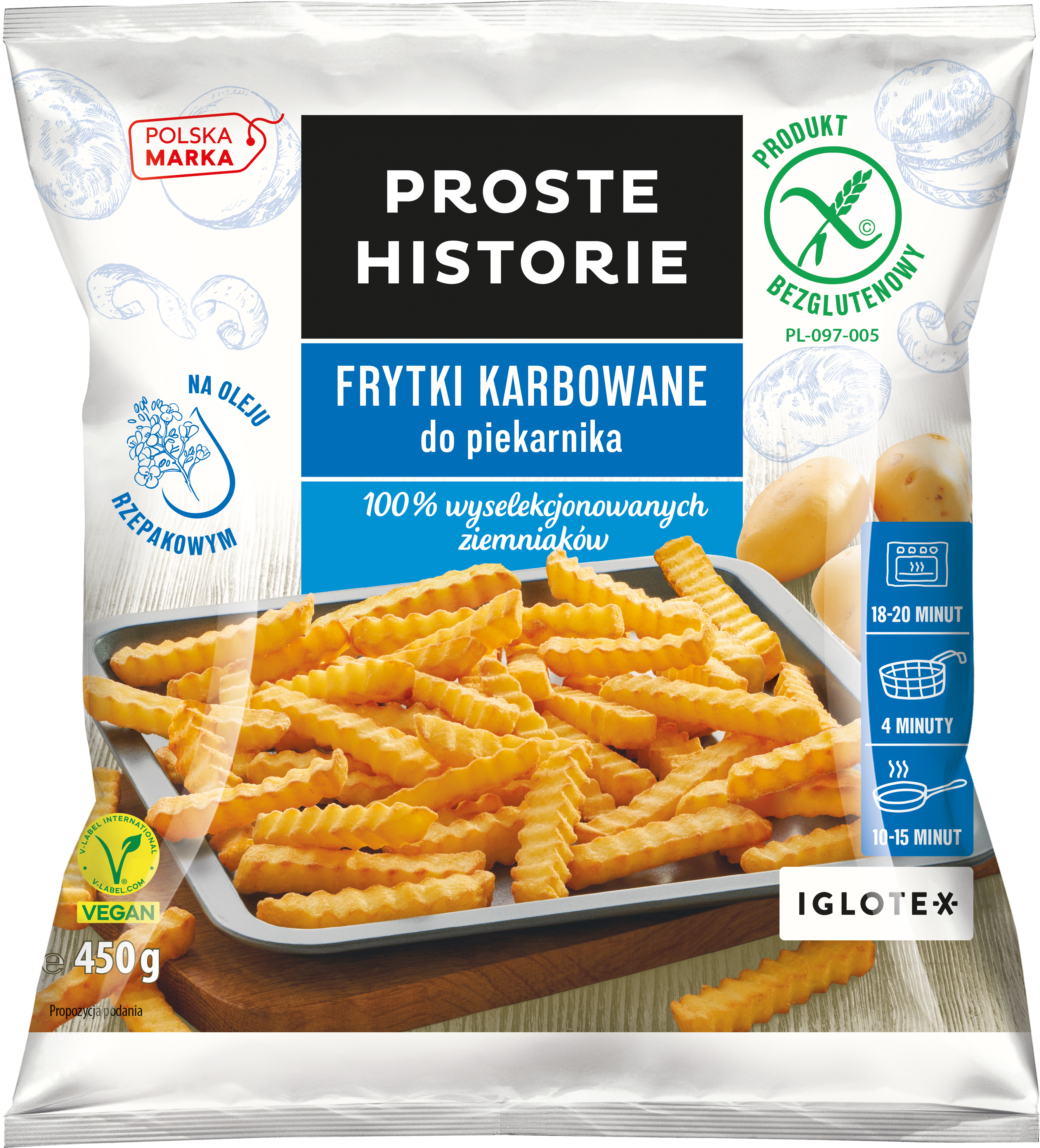 Proste Historie - Frytki Karbowane Do Piekarnika 450G