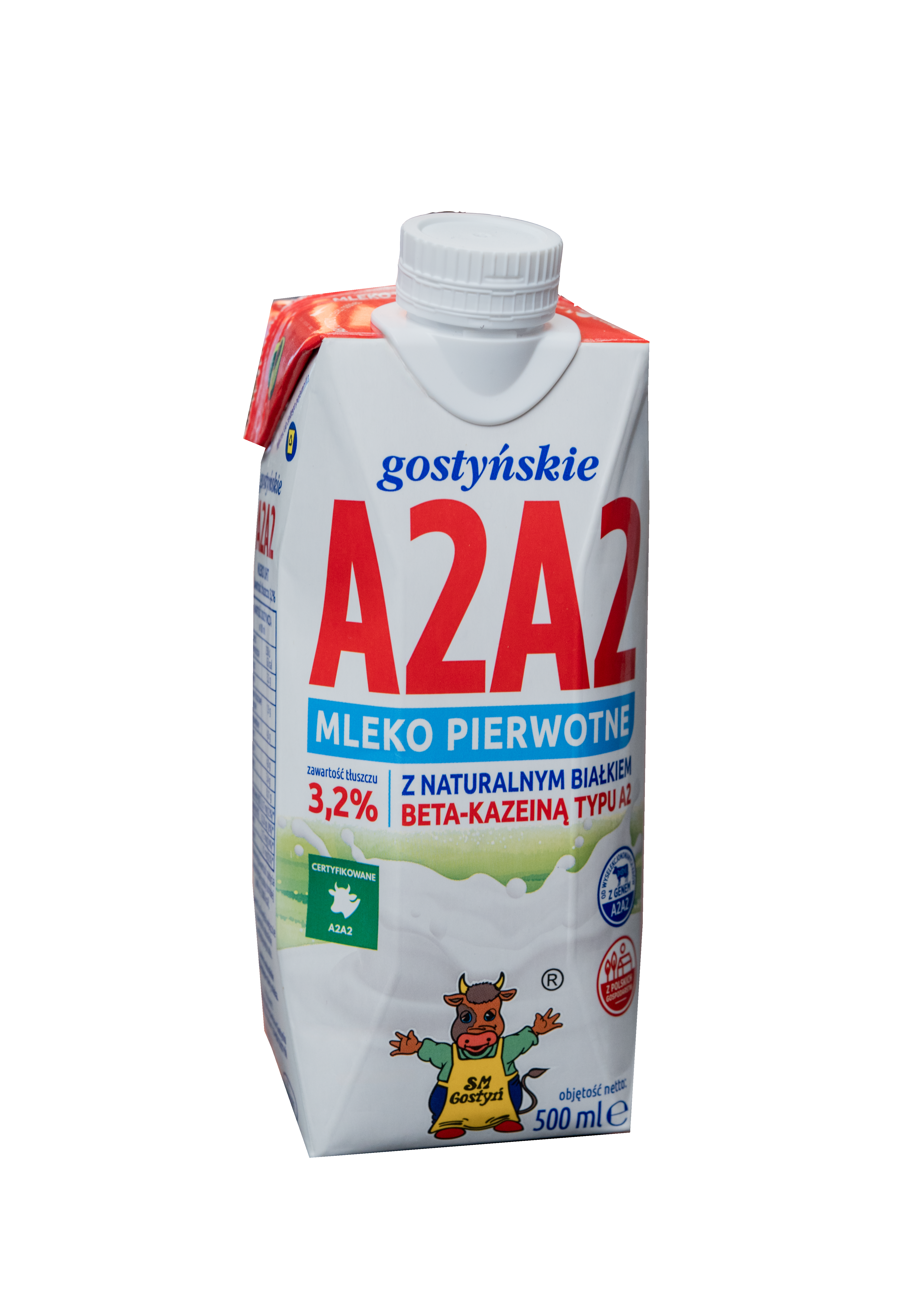 Spółdzielnia Mleczarska W Gostyniu. Mleko Pierwotne A2A2 Uht 3,2% 500Ml