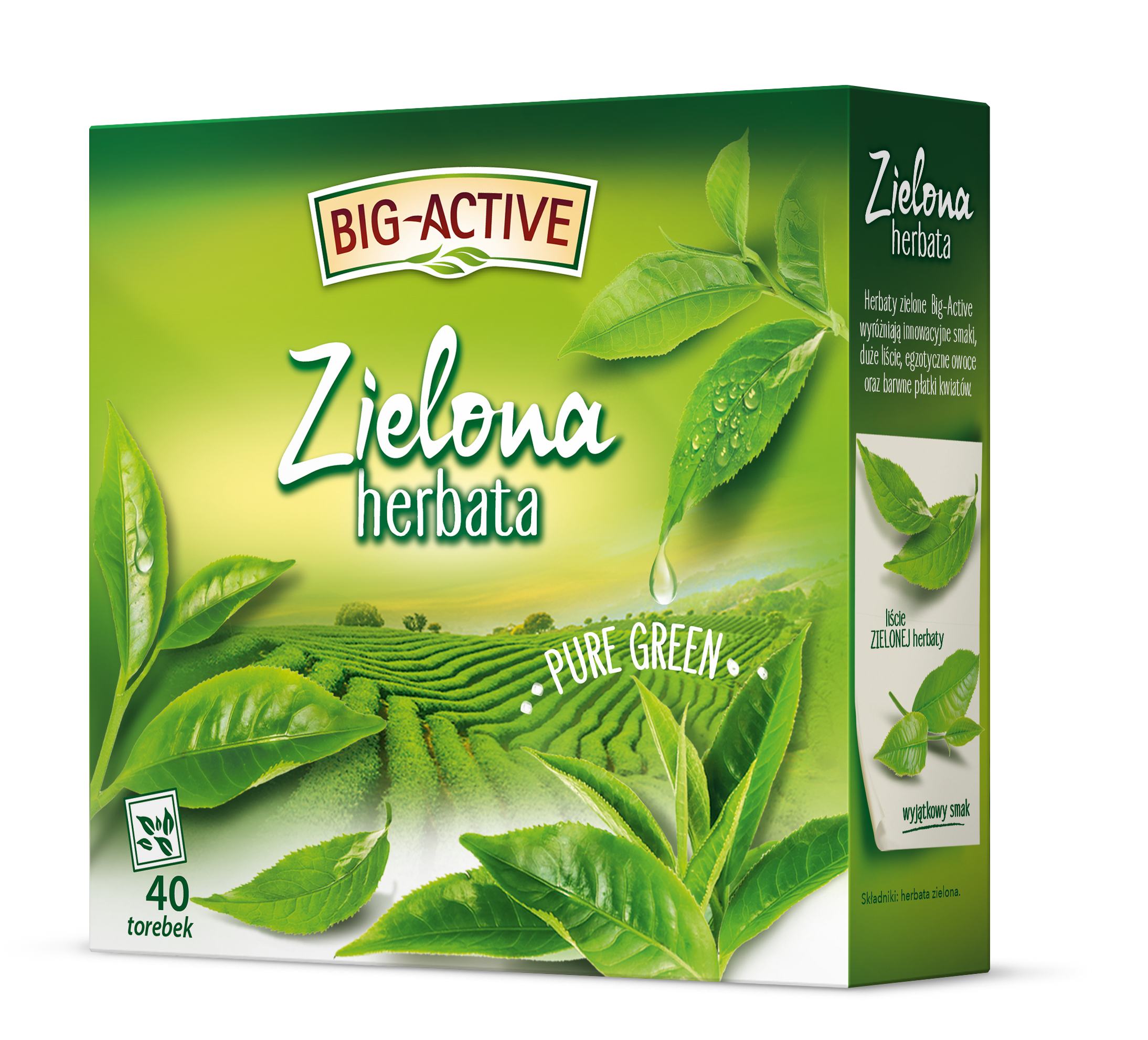 Big-Active Herbata Zielona Pure Green 40Tb/72G