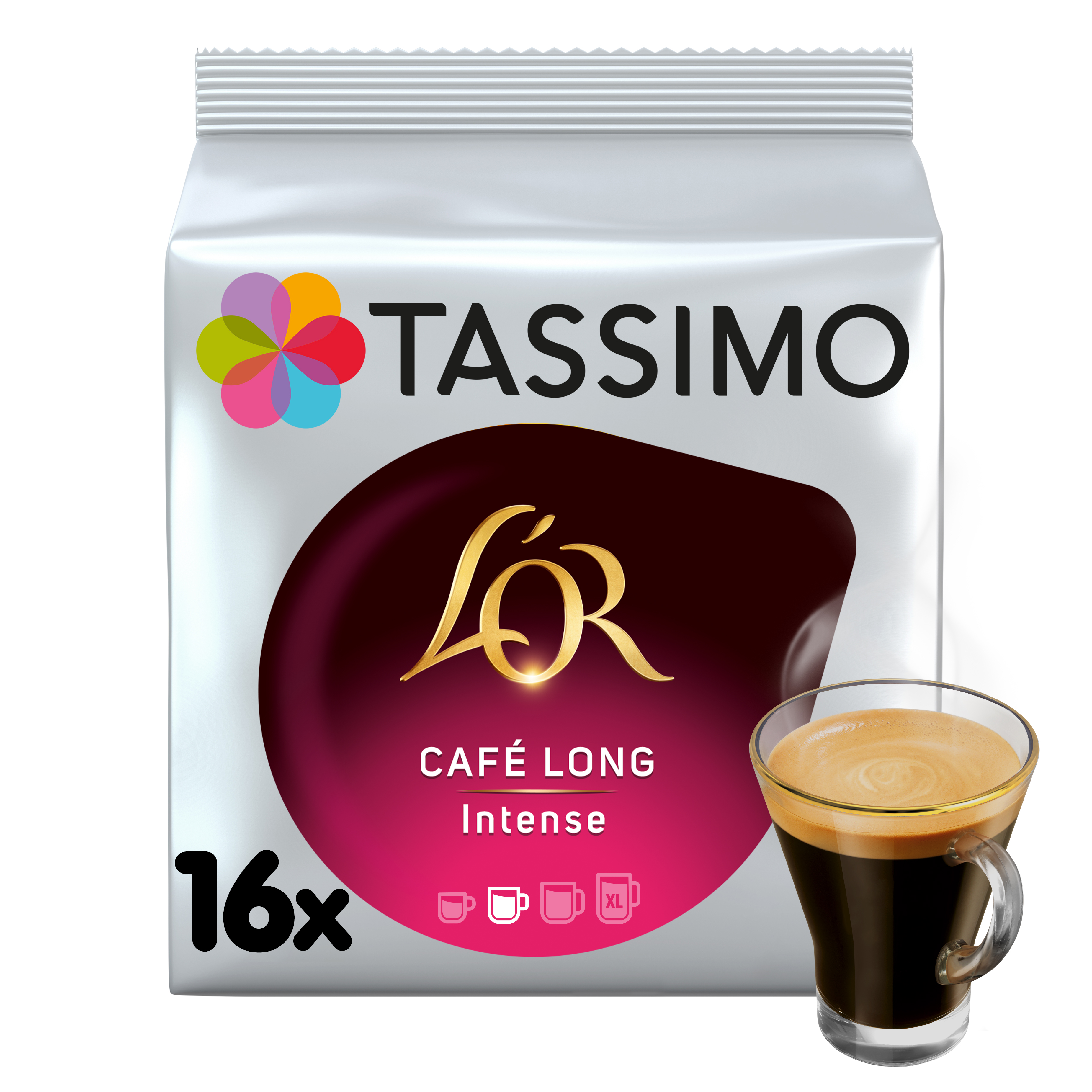 Tassimo L'Or Café Long Intense Kawa Mielona 16 Kapsułek 128 G