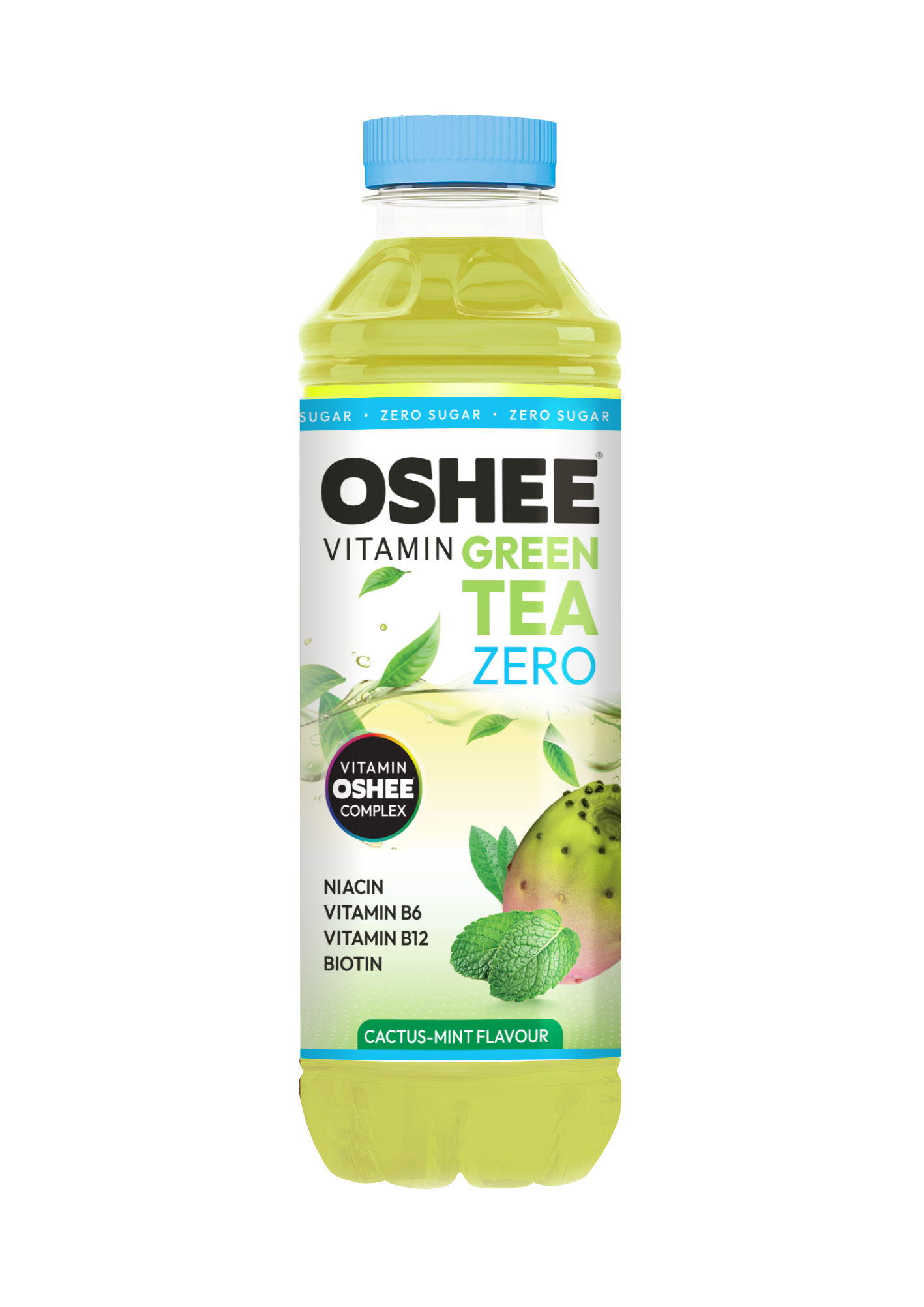 Oshee Vitamin Green Tea Zero Kaktus-Mięta 555Ml Kaucja