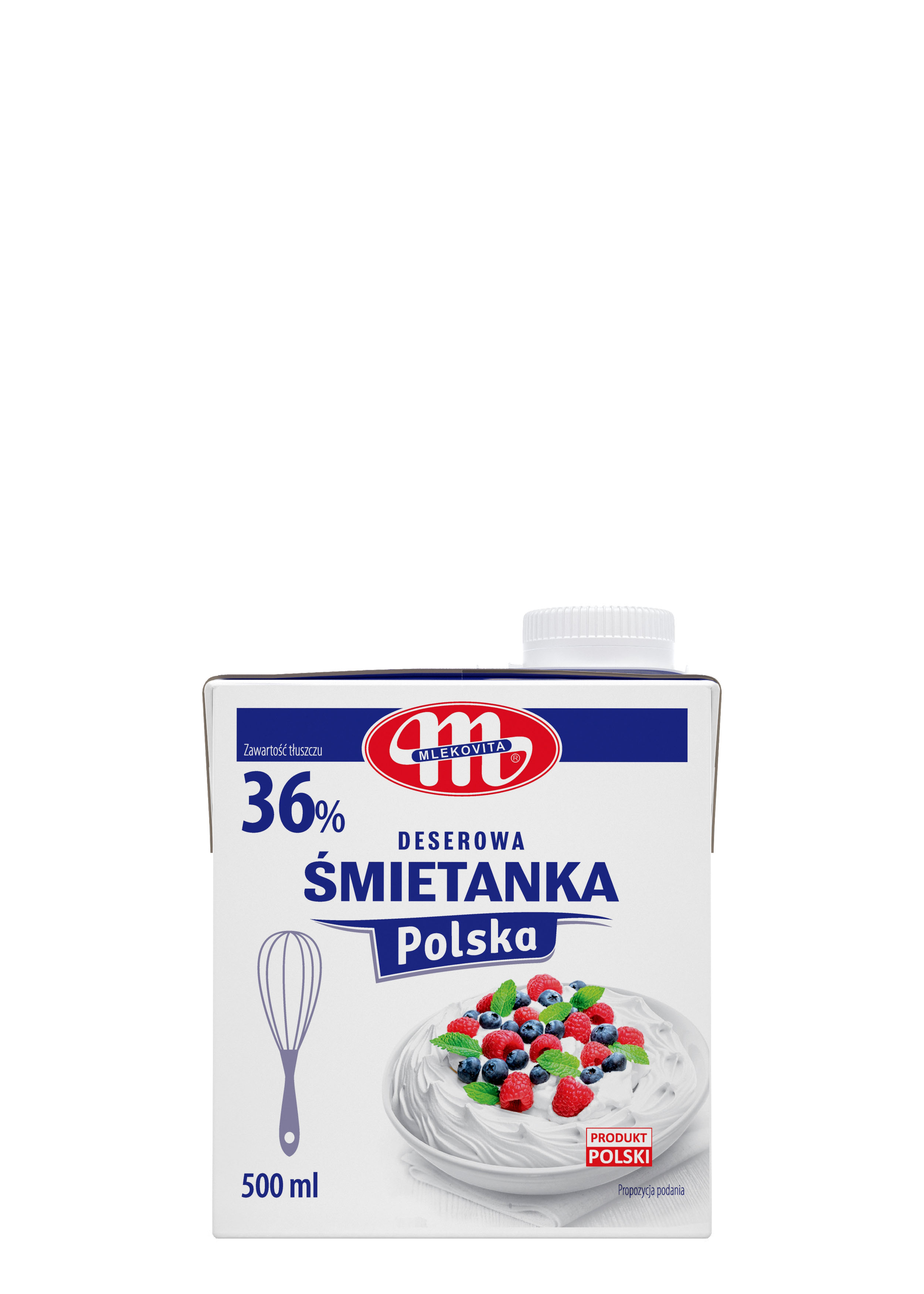 Mlekovita Śmietanka Polska Uht 36% Tłuszczu 500Ml