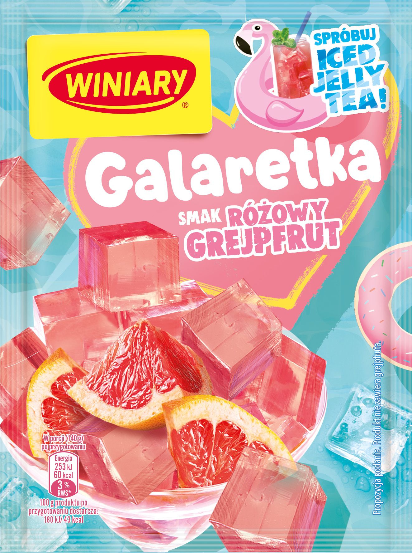 Winiary Galaretka Różowy Grejpfrut 47G