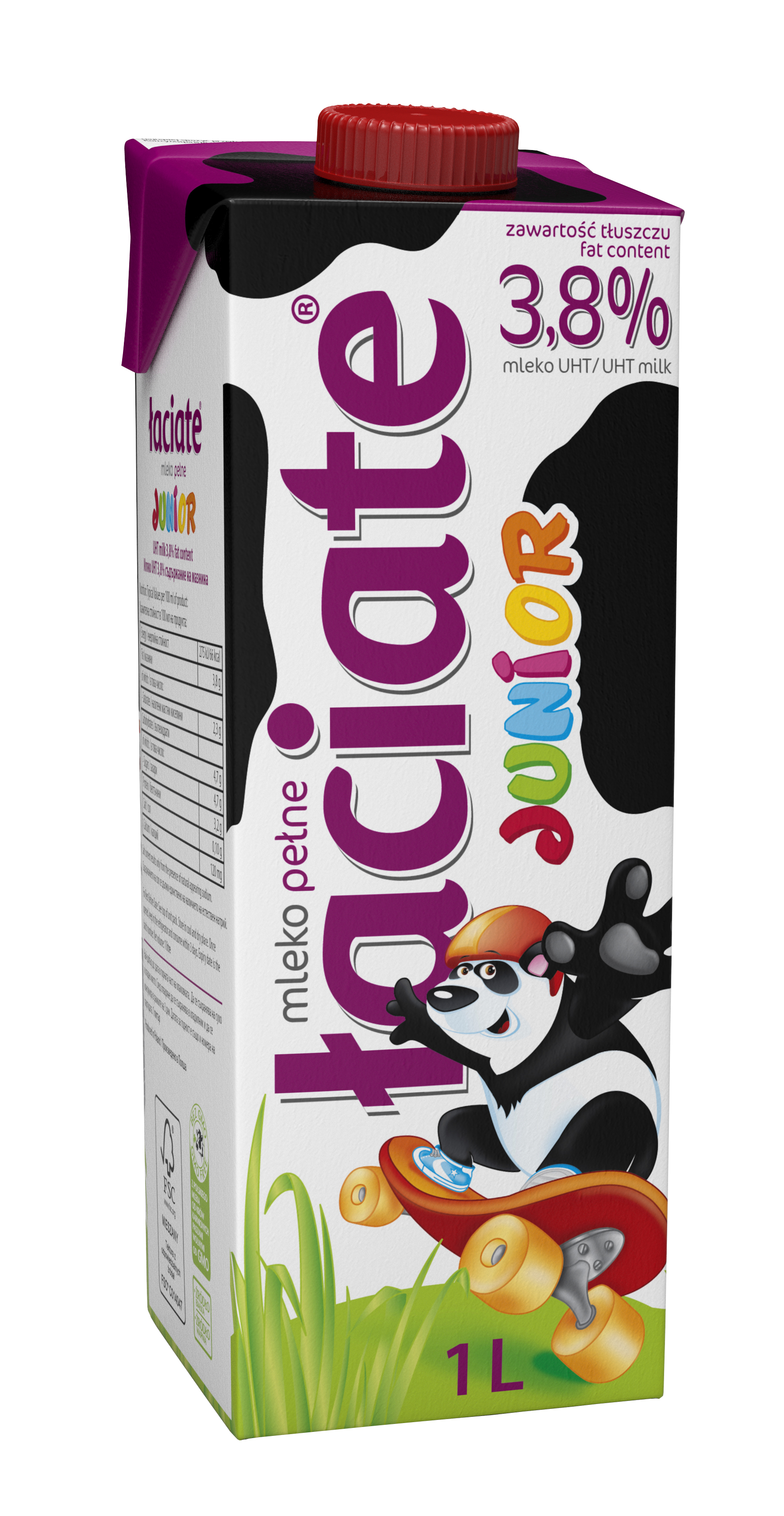 Mleko Uht Łaciate Junior 3,8% 1L