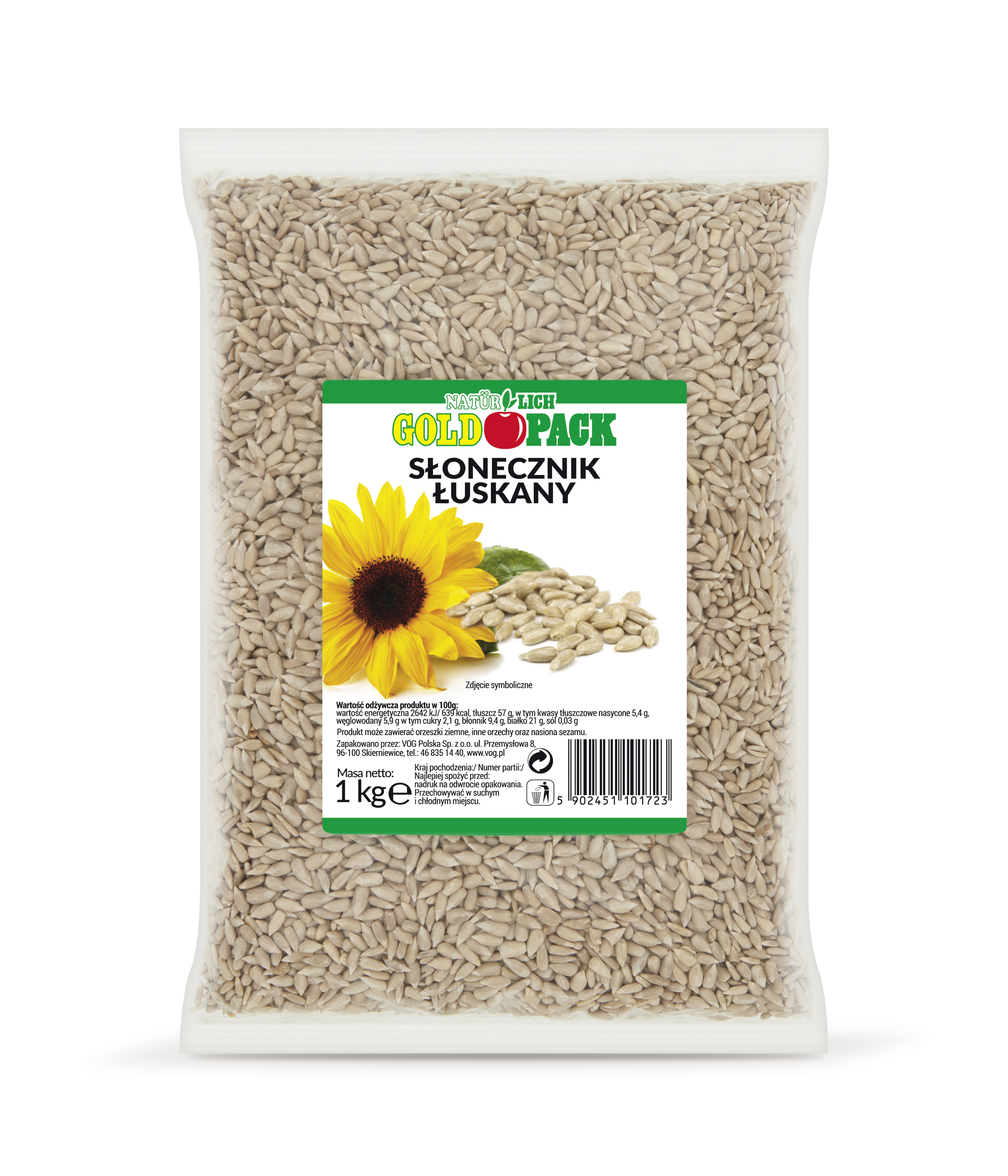 Goldpack Słonecznik Łuskany 1Kg