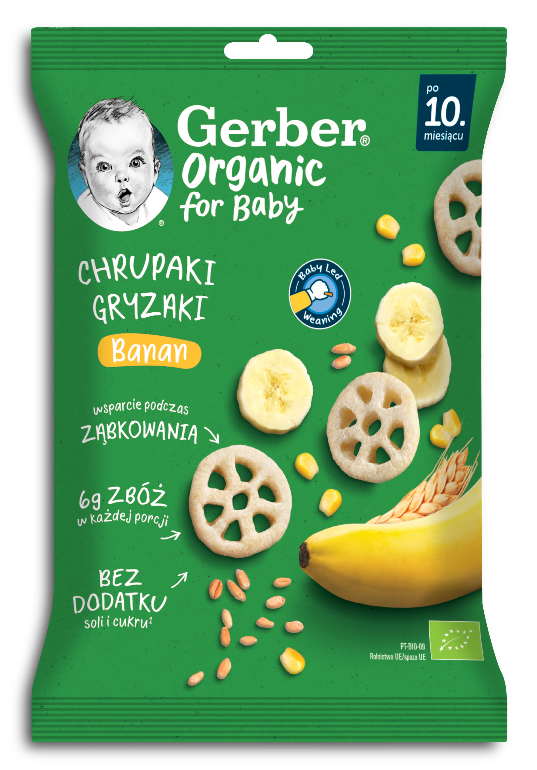 Gerber Organic Chrupaki Gryzaki Bananowe 28 G