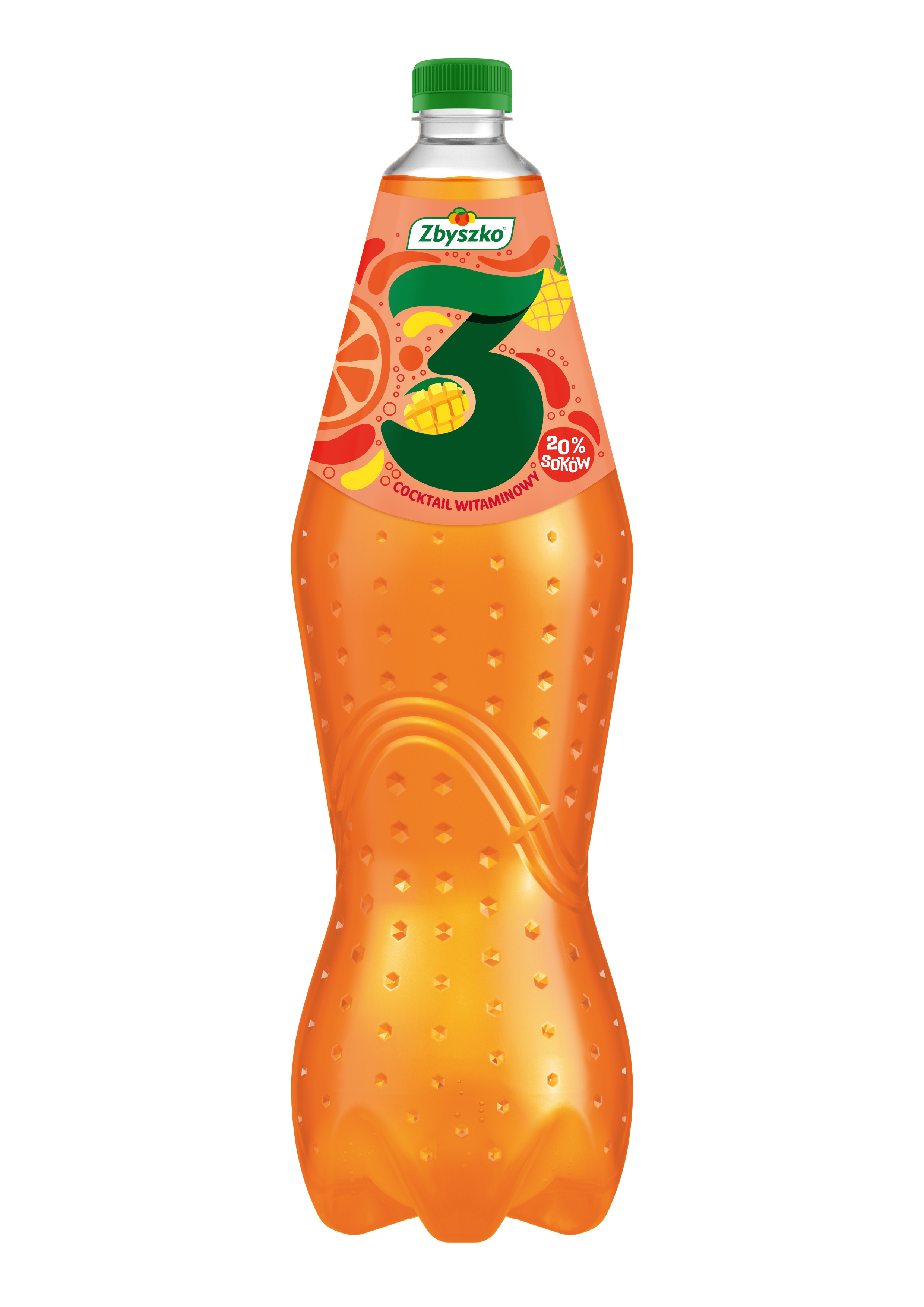 Zbyszko 3 Owoce Witaminy 1,75L Gazowany ( Kaucja )