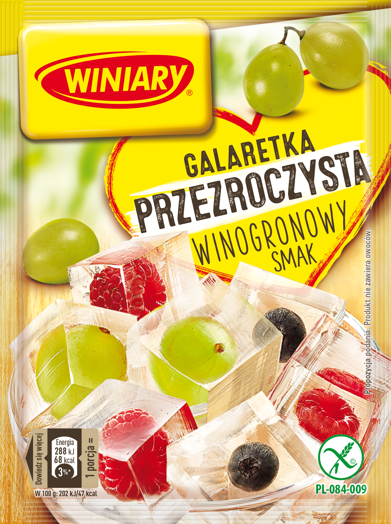 Winiary Galaretka Przezroczysta Winogronowy Smak 71 G