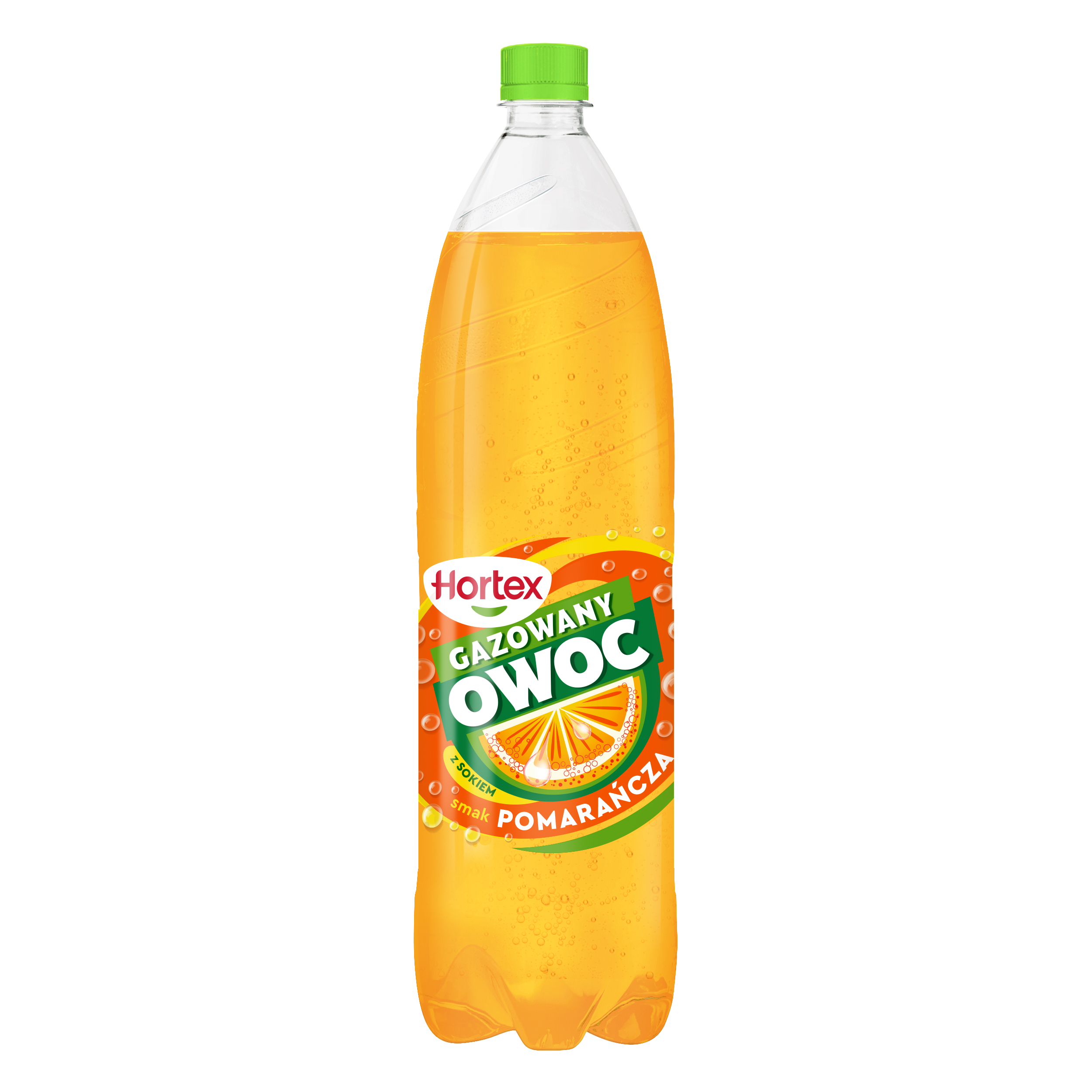 Hortex Gazowany Owoc Napój O Smaku Pomarańczowym 1,5 L Kaucja