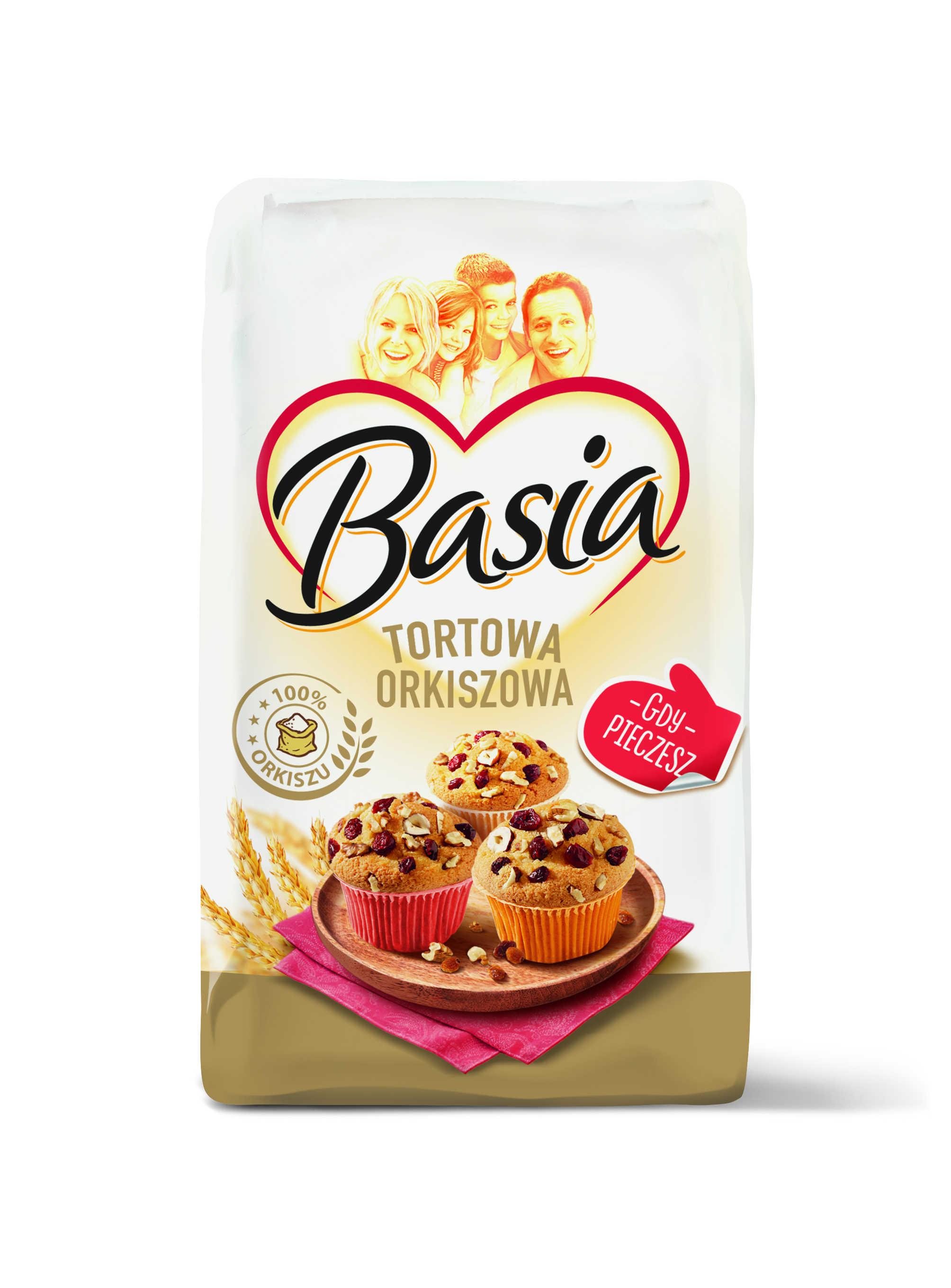 Mąka Orkiszowa Tortowa Typ 450 Basia 0,9 Kg