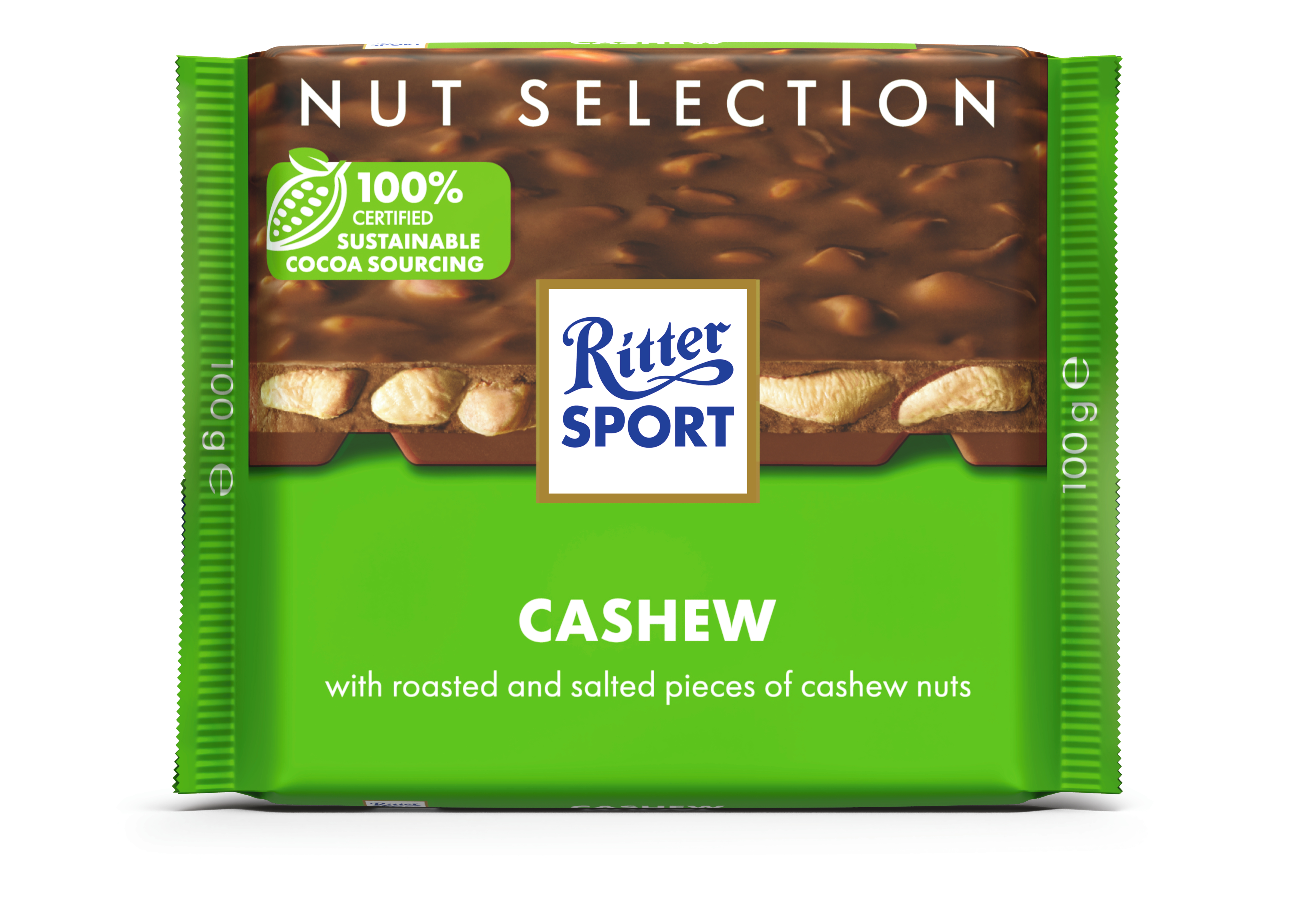 Ritter Sport Czekolada Mleczna Z Orzechami Nerkowca 100G