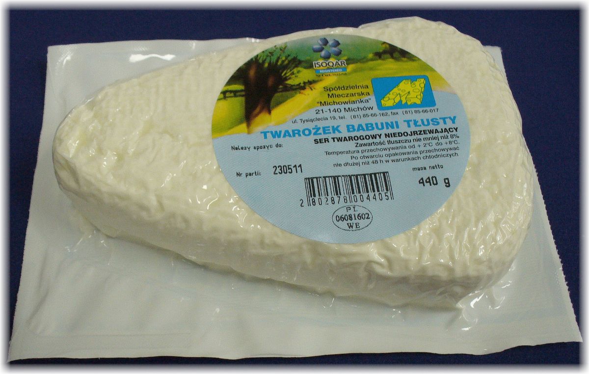 Twarożek Babuni Tłusty Klinek "Michowianka" Ok. 650G