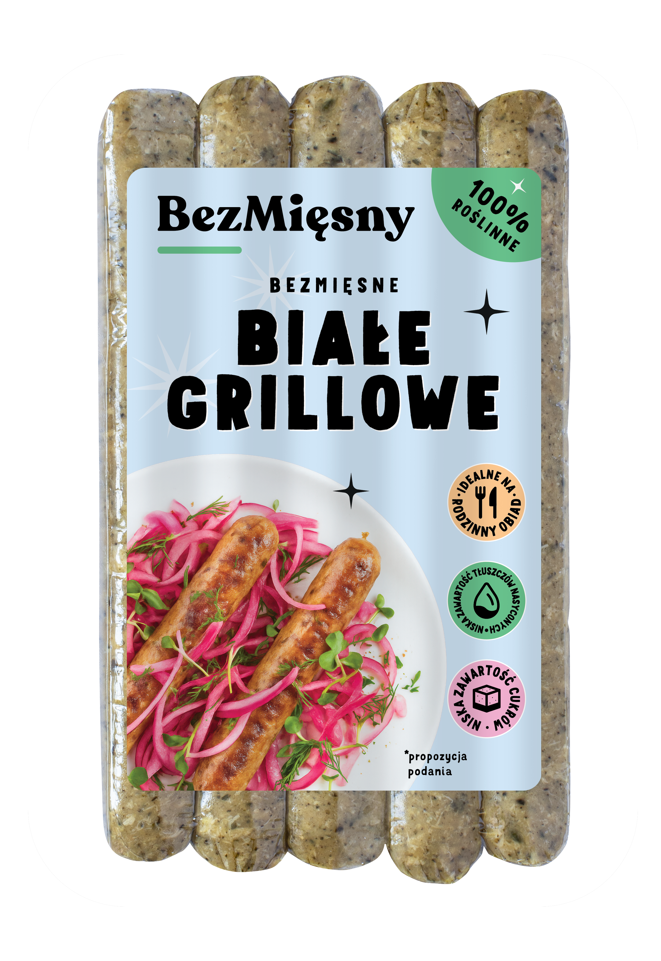 Bezmięsne Kiełbaski Białe 180G