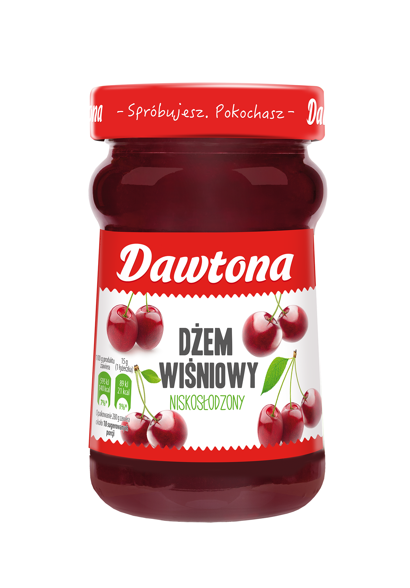 Dżem Wiśniowy Niskosłodzony 280G Dawtona