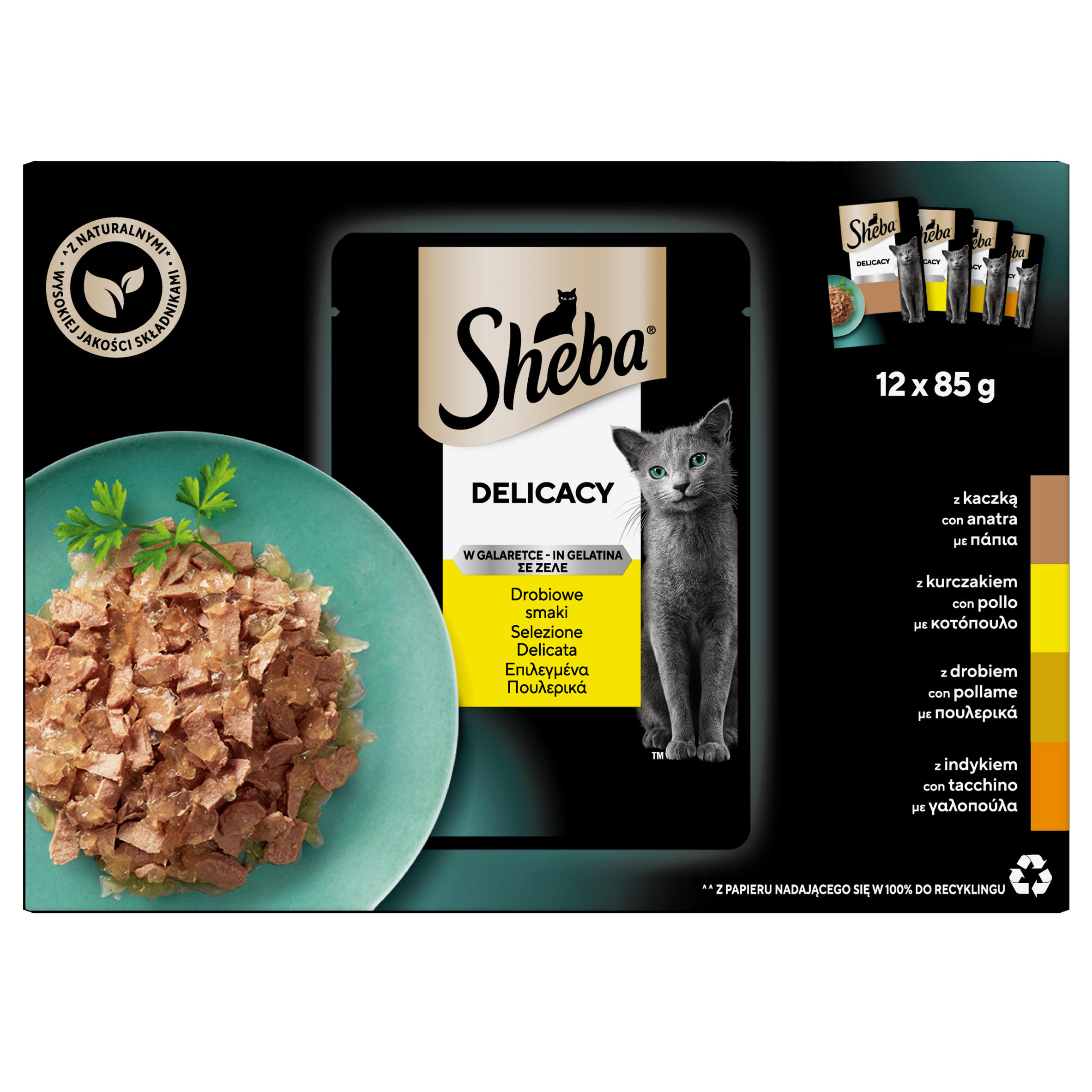 Sheba Del In Jelly Smaki Drobiowe 12X85G