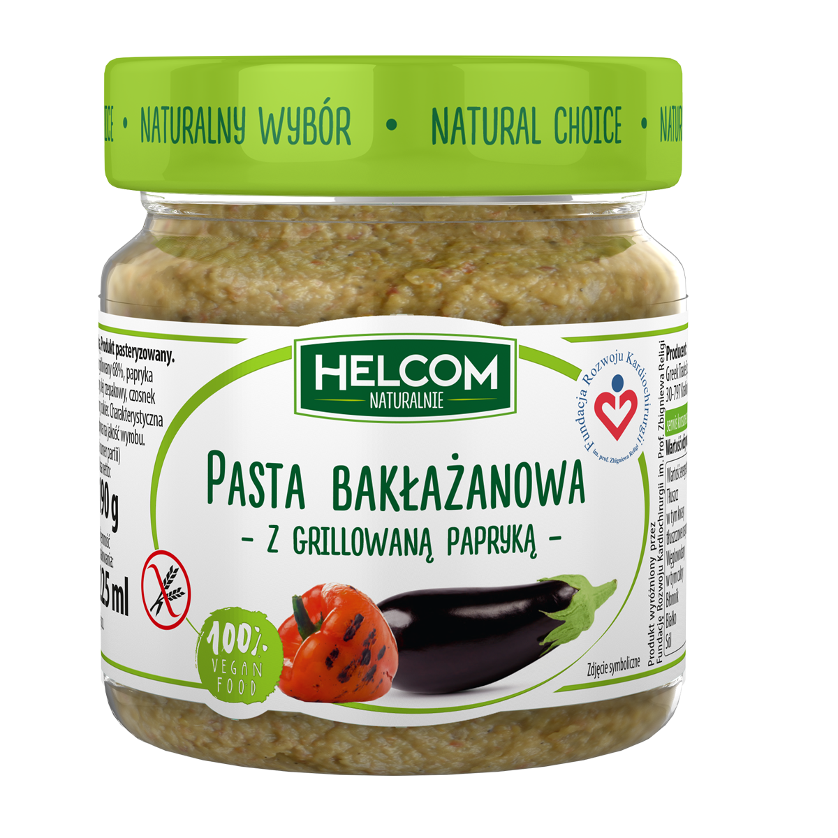 Pasta Bakłażanowa Z Grillowaną Papryką 190G Helcom Naturalnie