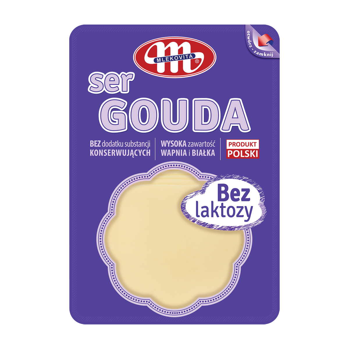 Mlekovita Ser Gouda Bez Laktozy Plastry 150G
