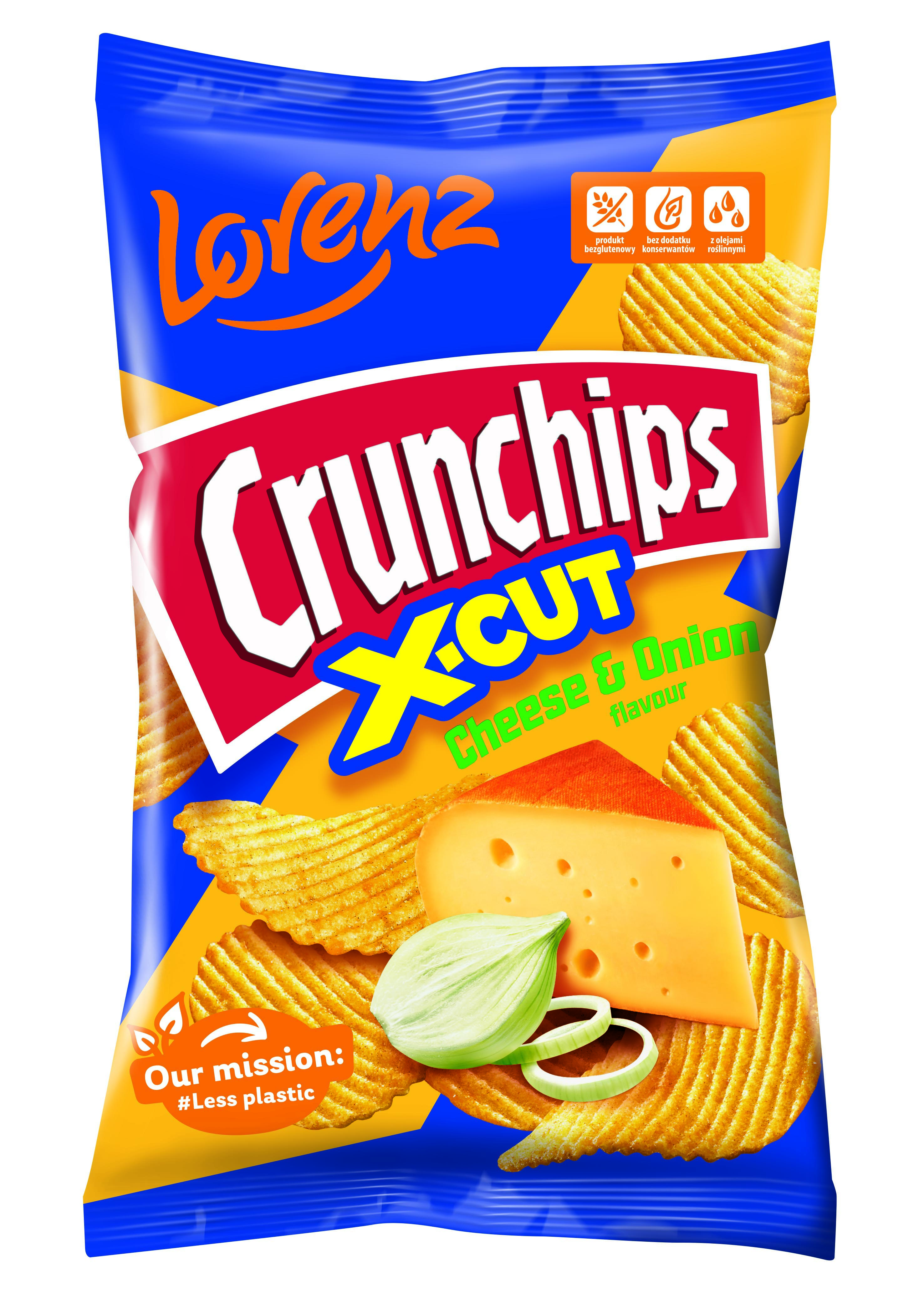 Crunchips X-Cut Cheese&Onion 130G