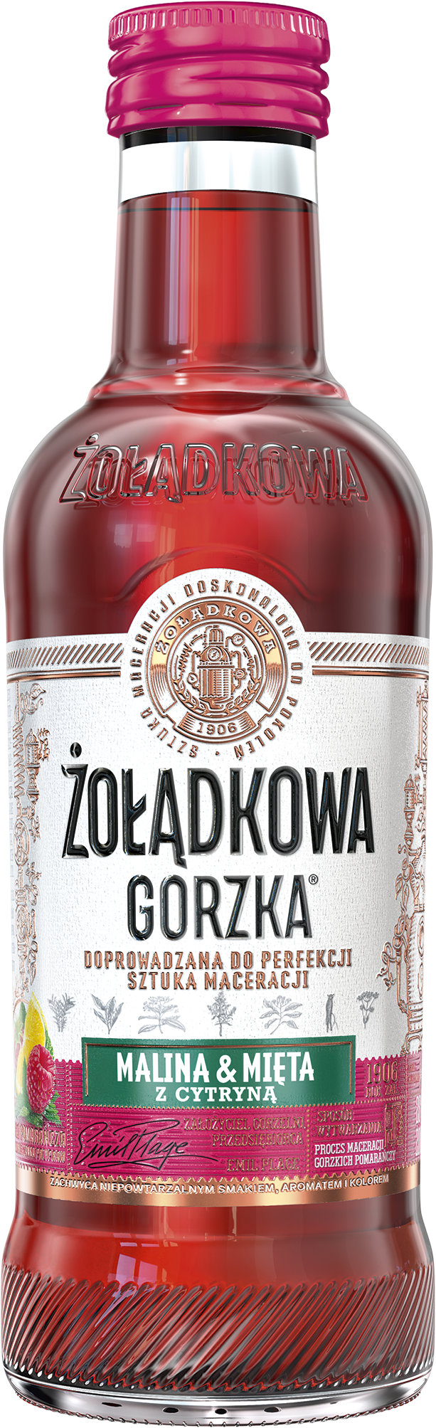 Żołądkowa Gorzka Malina & Mięta Z Cytryną 500Ml 25%