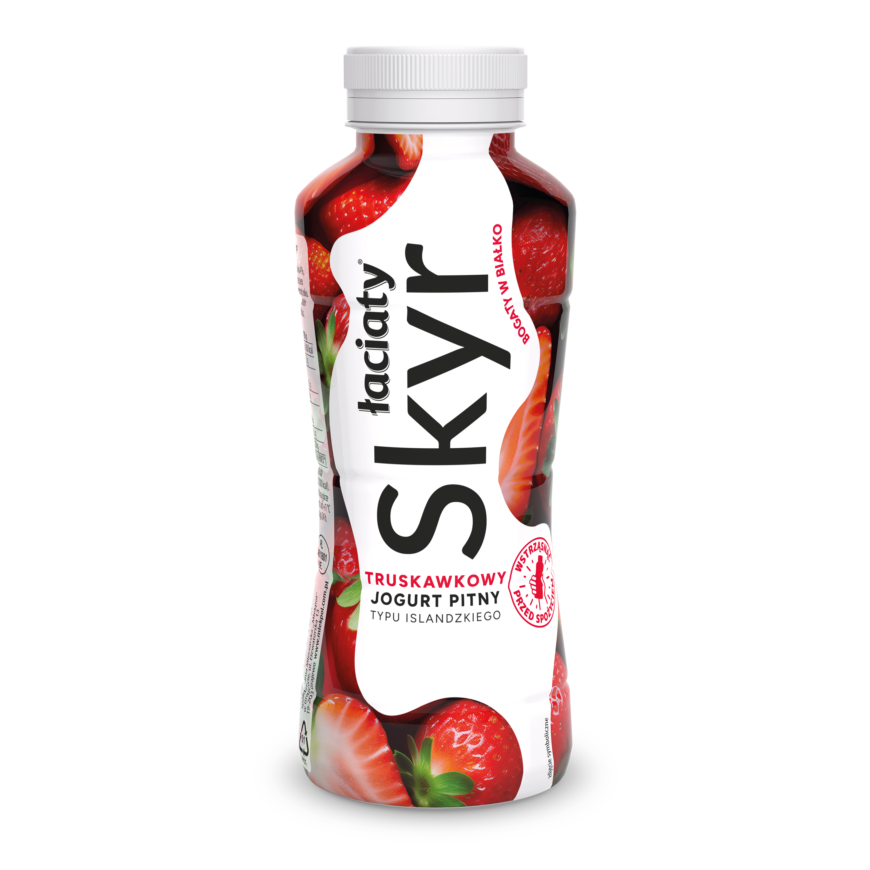 Jogurt Pitny Typu Islandzkiego Skyr Łaciaty Truskawkowy Pet 360G