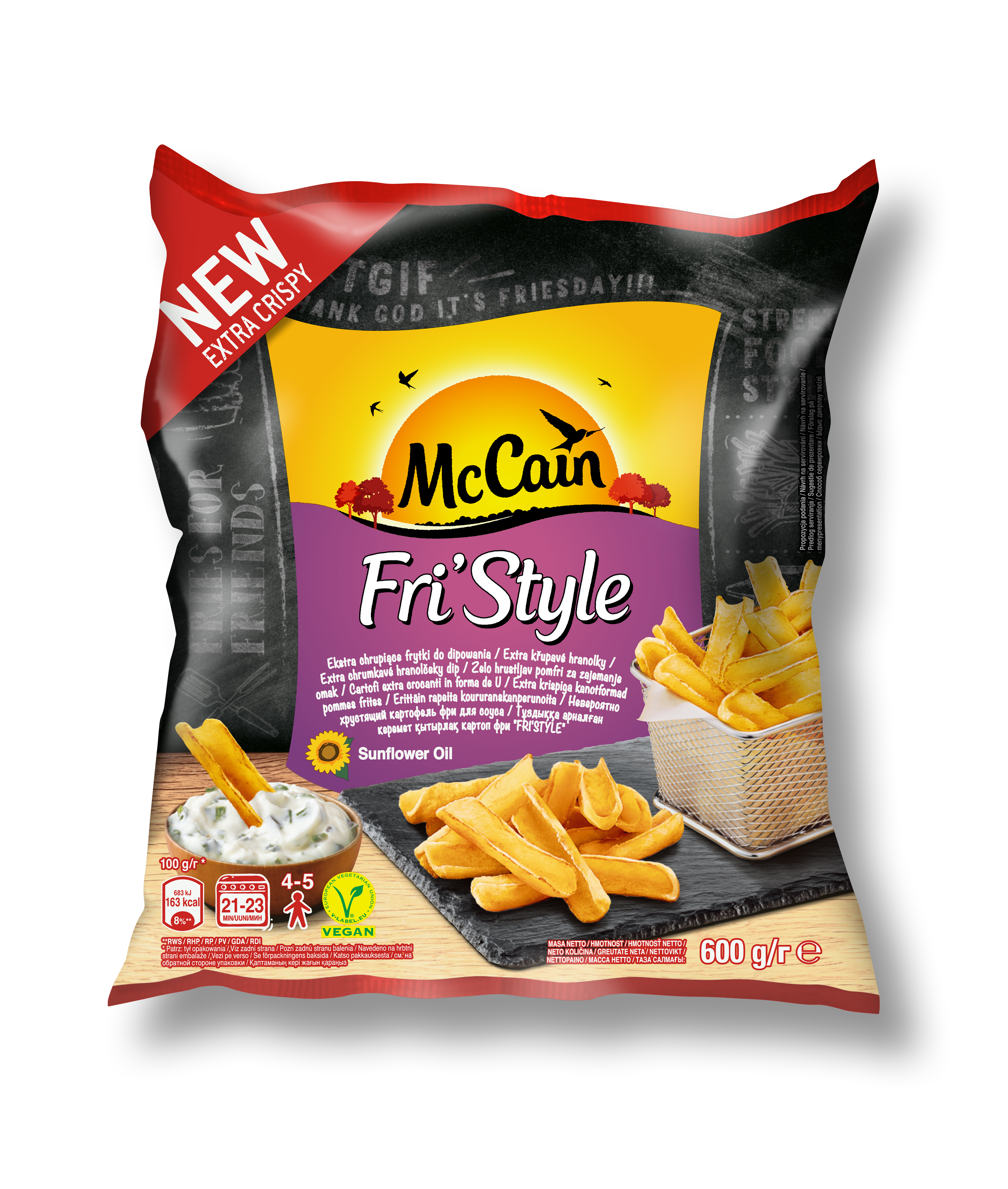 Mccain Fri'Style Ekstra Chrupiące Frytki Do Dipowania 600 G