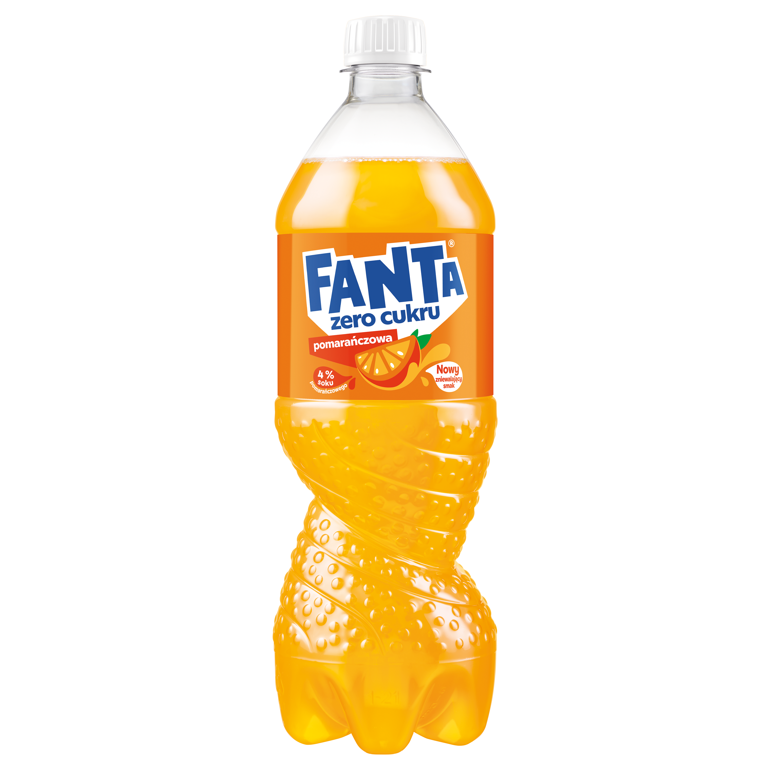 Fanta Zero Cukru Napój Gazowany O Smaku Pomarańczowym 850 Ml - Kaucja