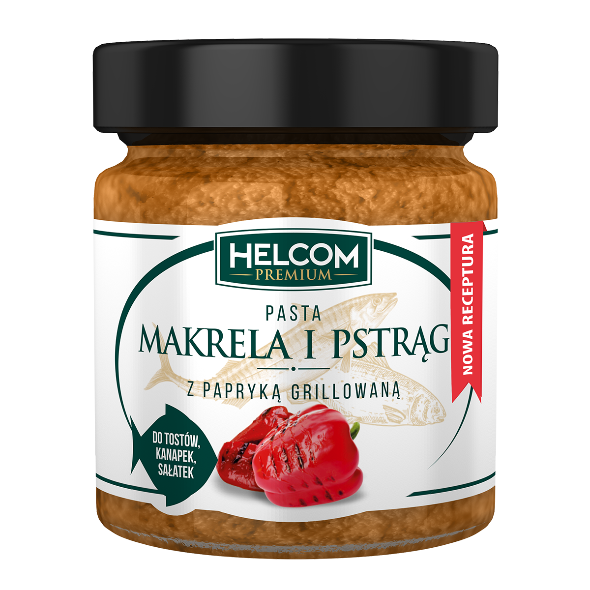 Pasta Makrela I Pstrąg Z Papryką Grillowaną 180 G Helcom Premium