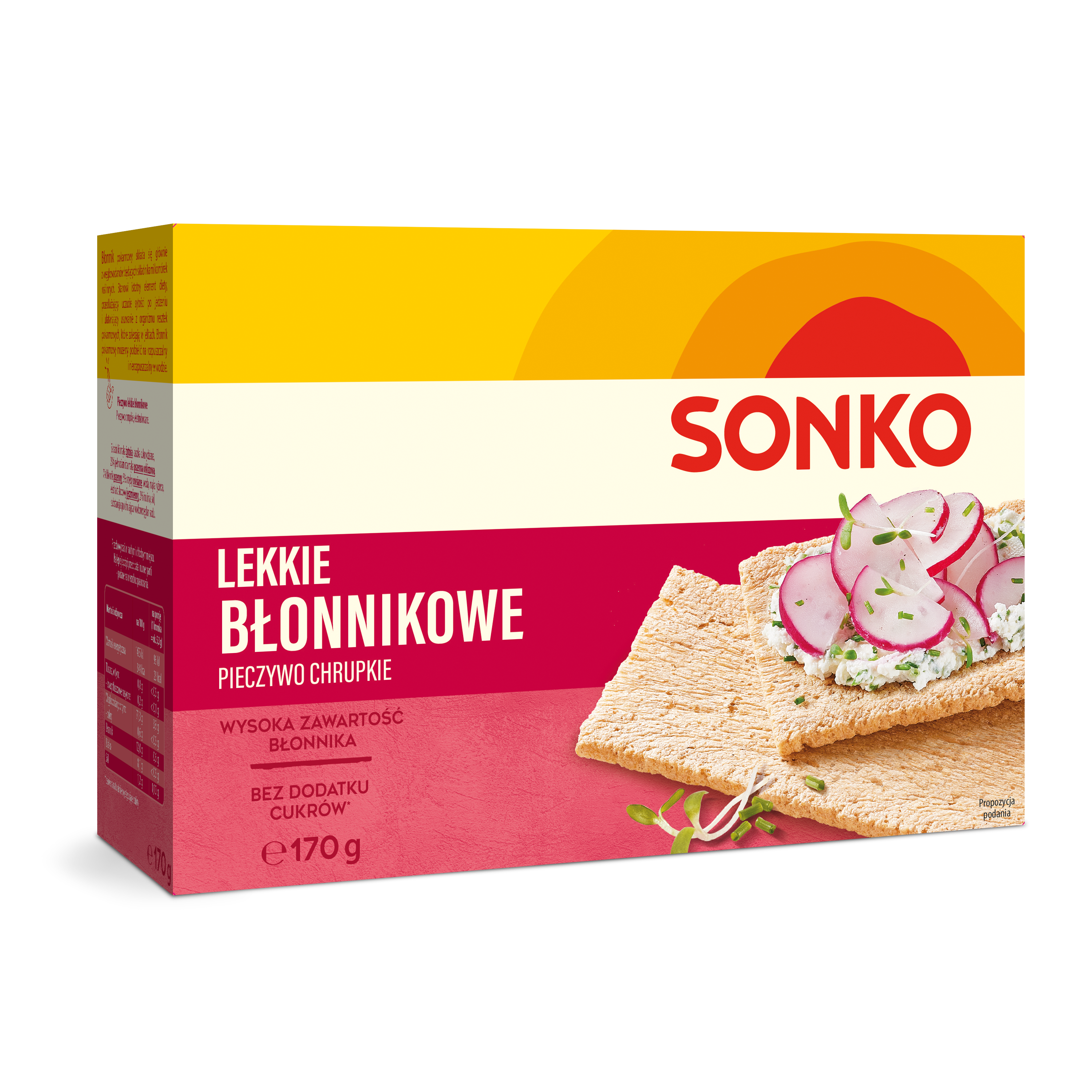Sonko Pieczywo Chrupkie Lekkie Błonnikowe 170 G