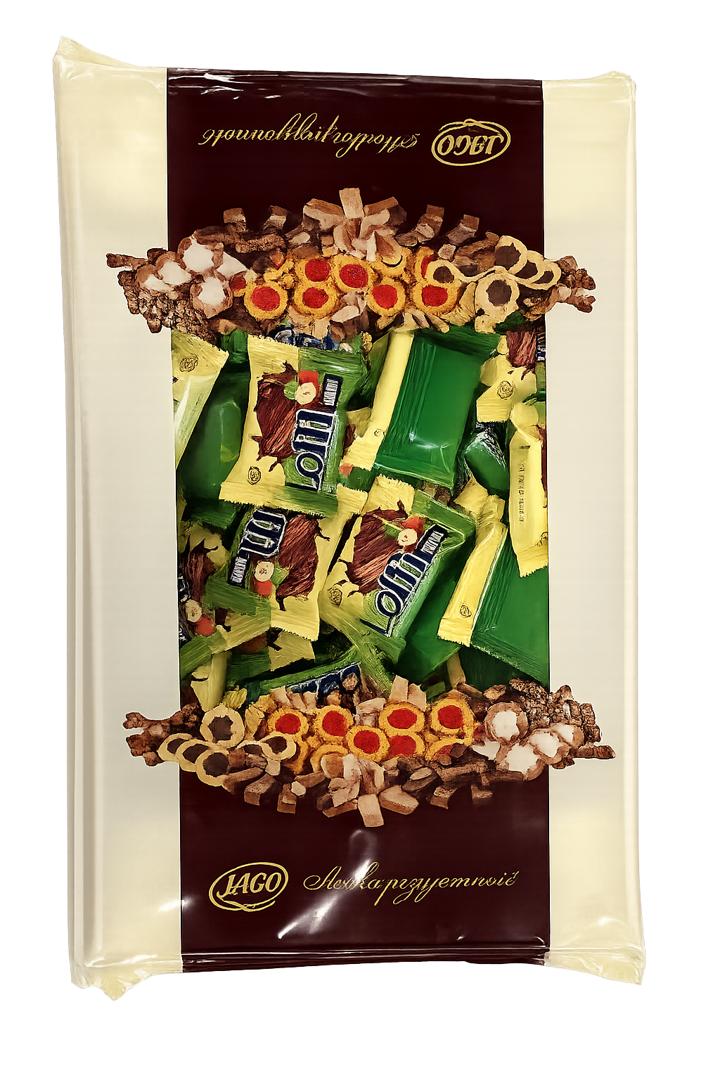 Jago Loffi - Mini Wafle W Czekoladzie Mlecznej Przekładane Kremem Orzechowym 1,3 Kg