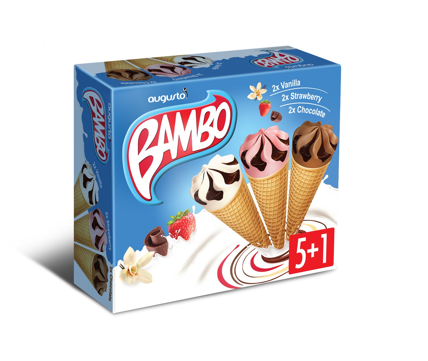 Lody Augusto Bambo Rożek Mix 3X2X0,12L