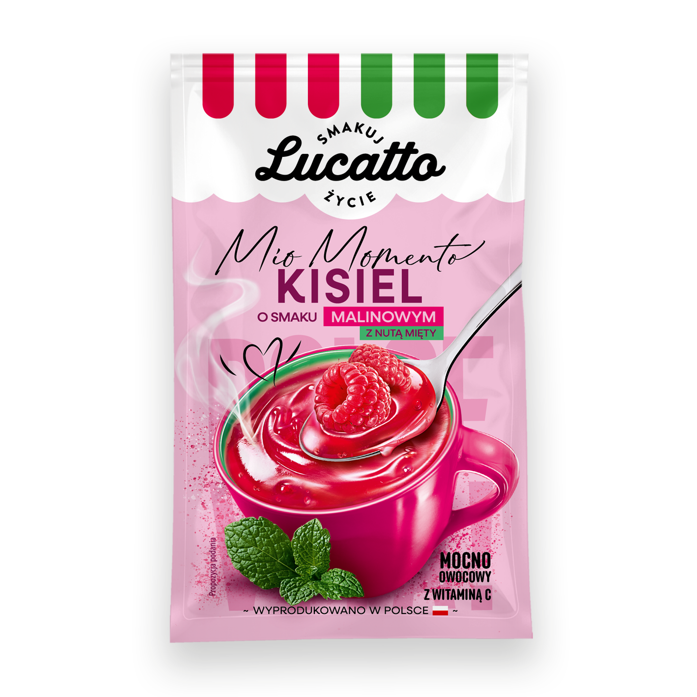 Kisiel Malina Z Nutką Mięty Lucatto 30G