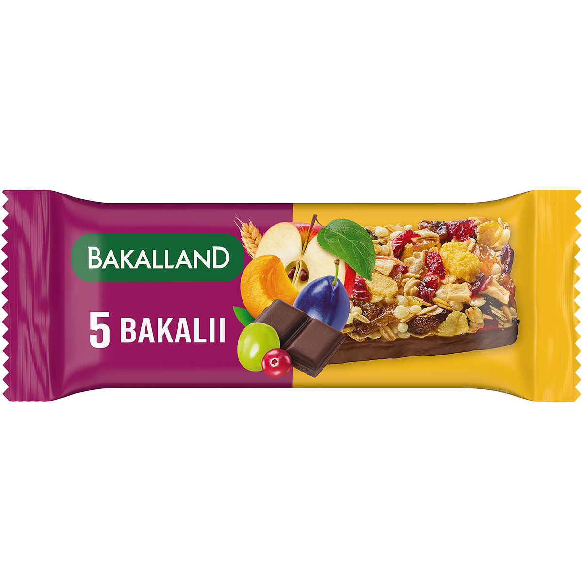 Bakalland Baton Zbożowy 5 Bakalii 40G