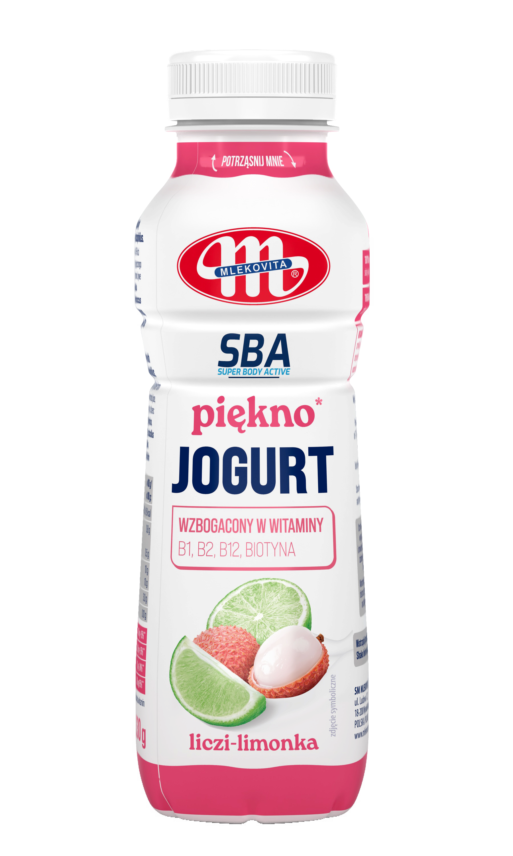 Mlekovita Jogurt Liczi-Limonka Wzbogacony Sba 330G
