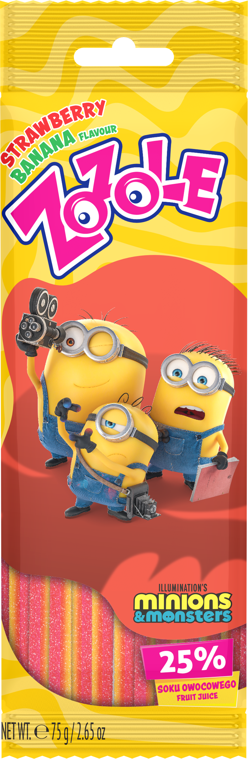 Żelki Zozole Minions Ban-Straw 75G Mieszko